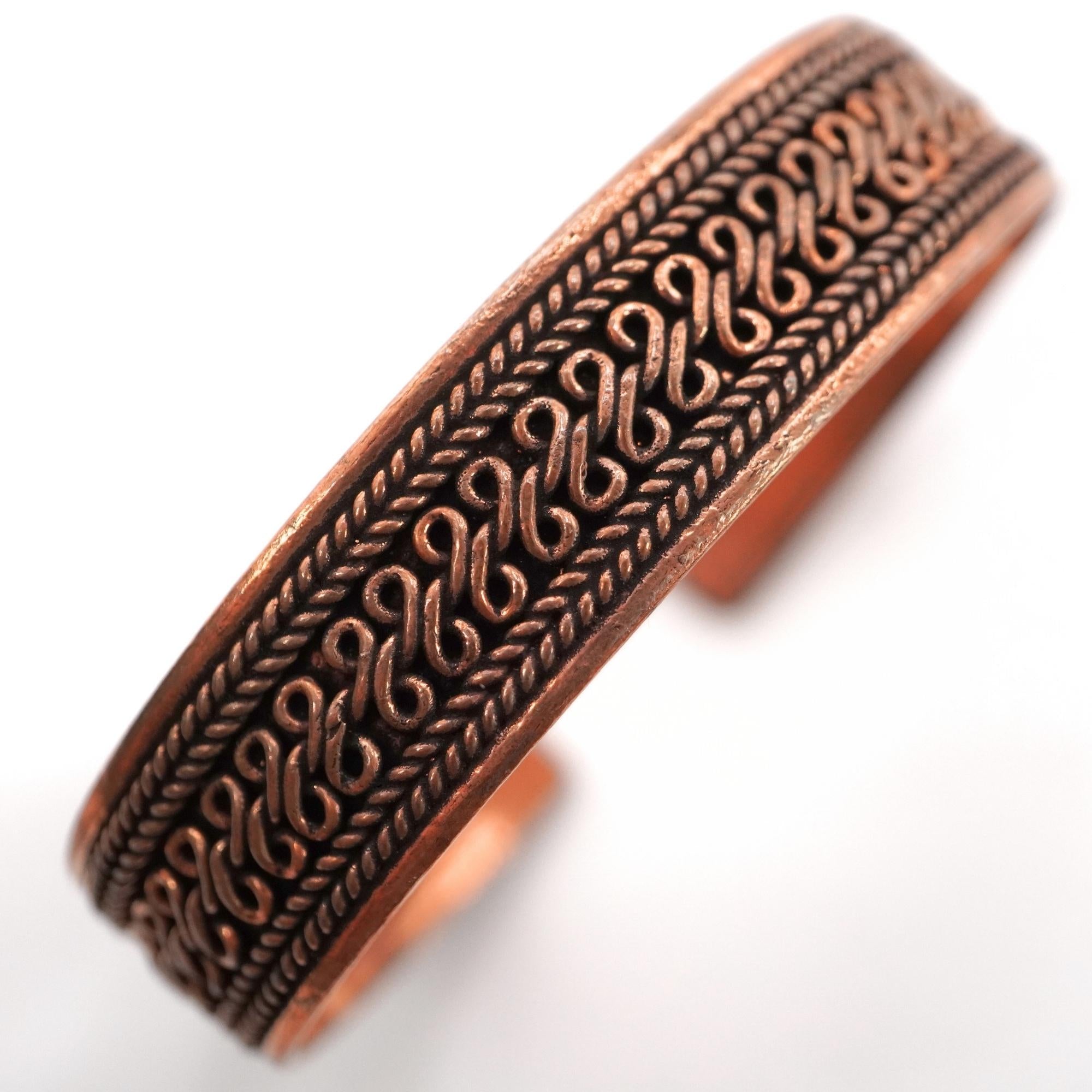 Antique Copper Bracelet Adjustable Cuff Bangle