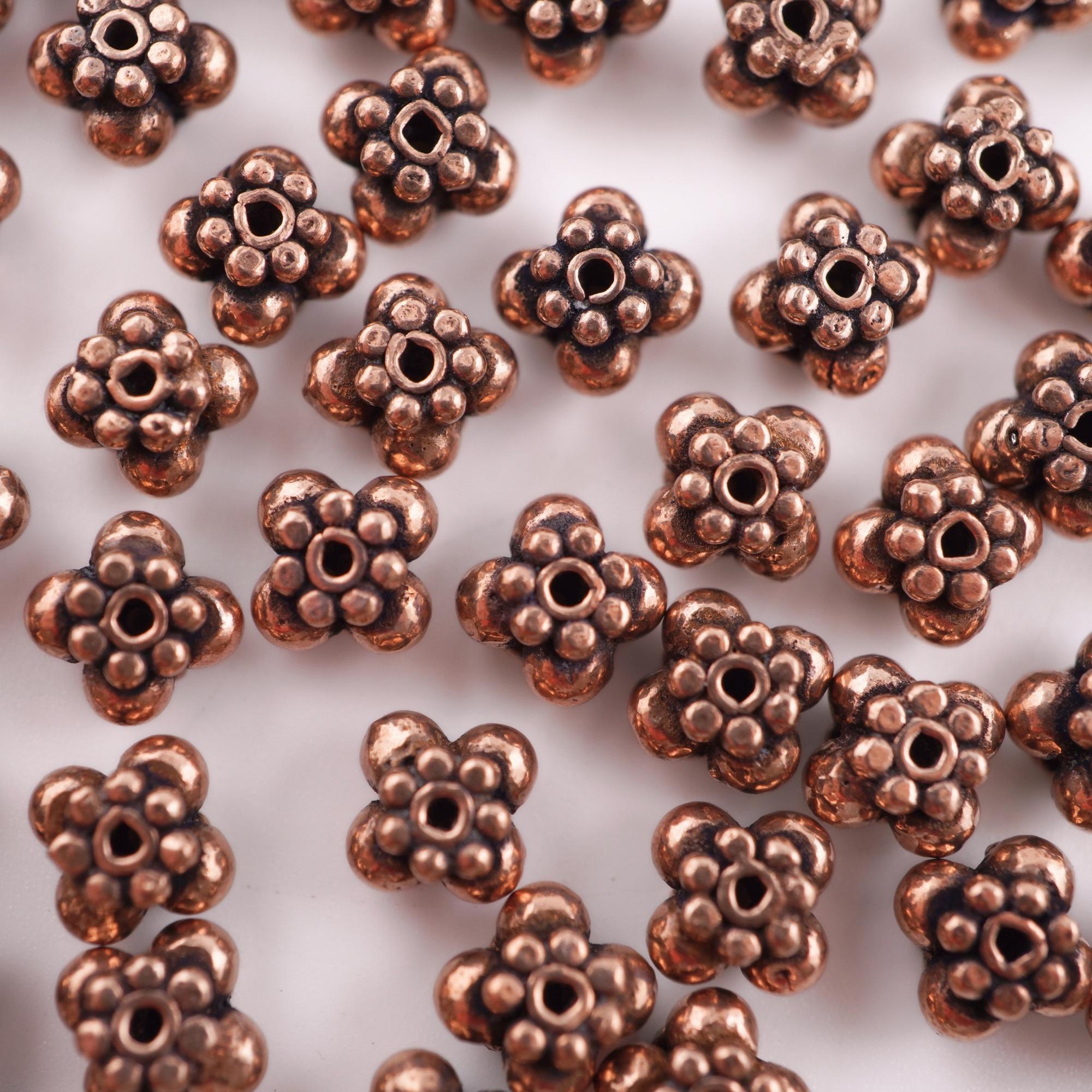 Antique Copper Floral Daisy Spacer TierraCast Beads