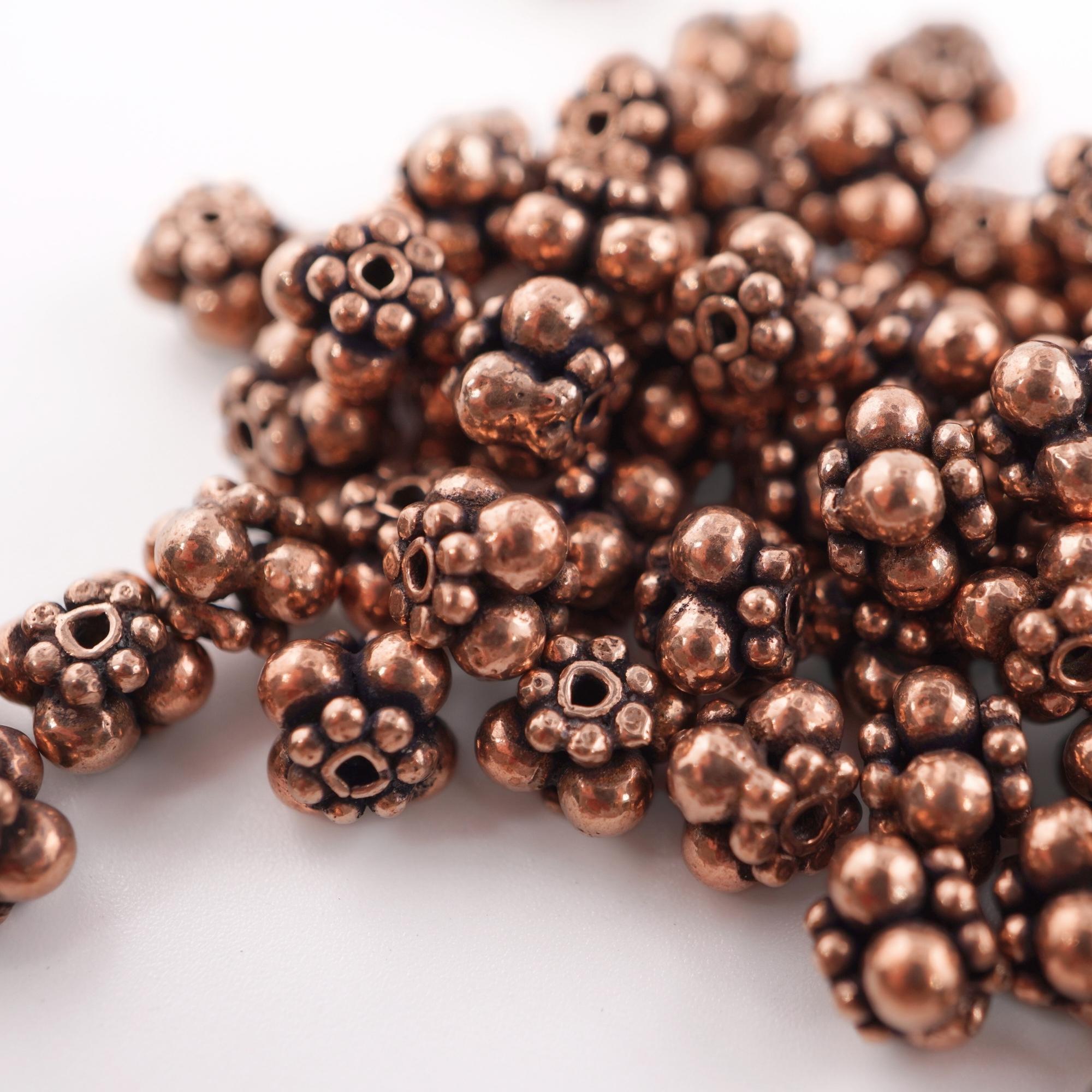 Antique Copper Floral Daisy Spacer TierraCast Beads