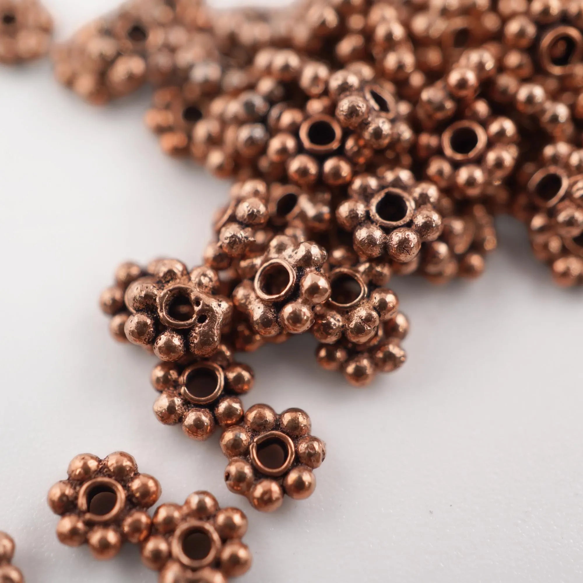 Antique Copper Flower Shape Daisy Spacers Beads