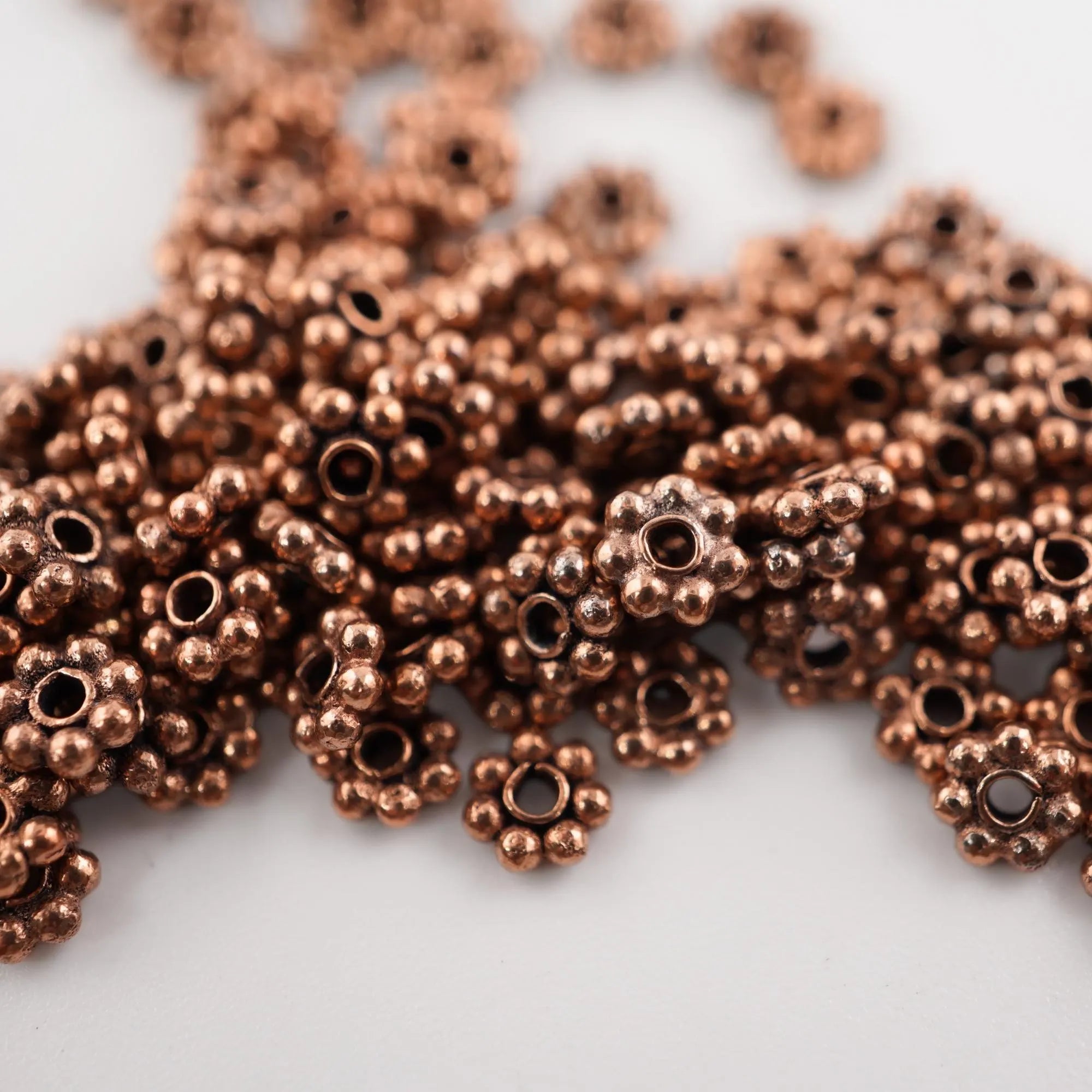 Antique Copper Flower Shape Daisy Spacers Beads