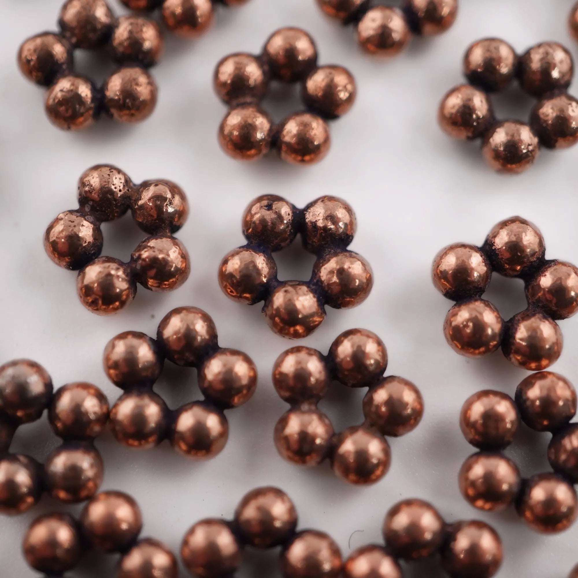 Antique Copper Flower Shape Daisy Spacers Beads