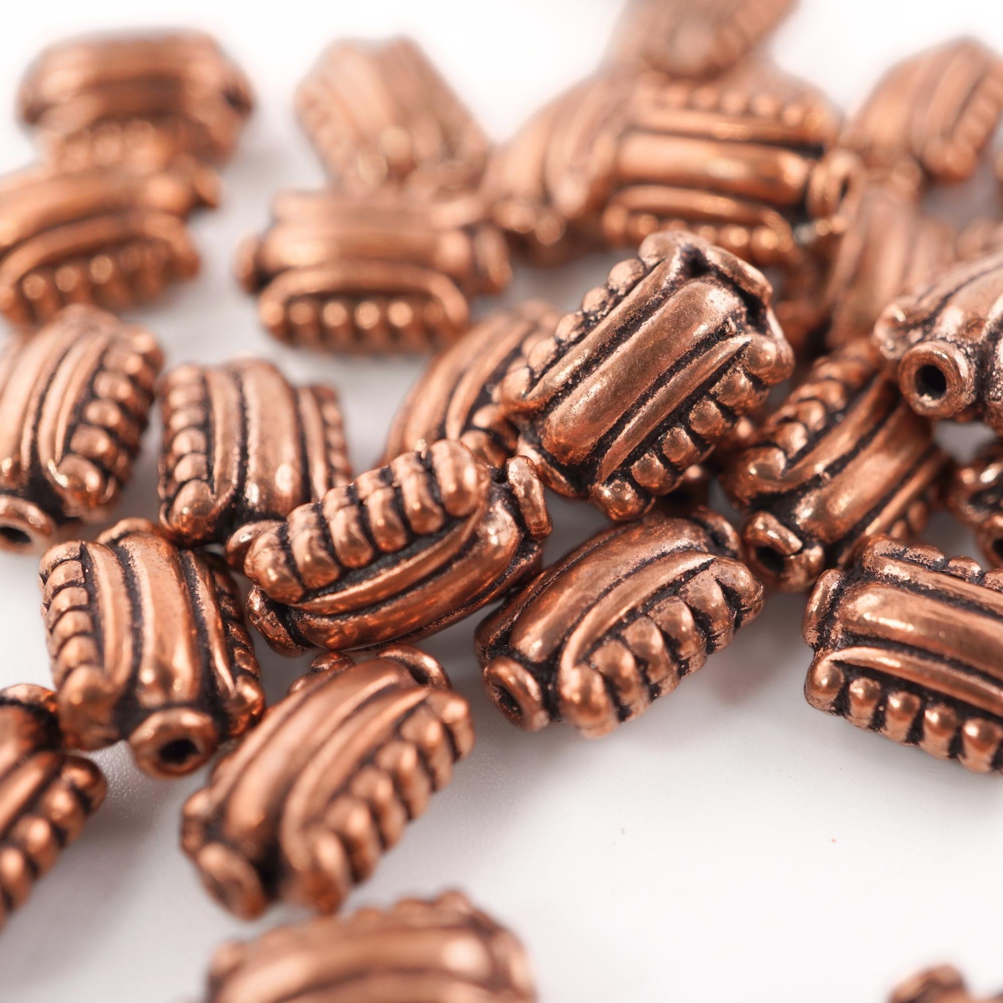 Antique Copper Rectangle Spacer Beads – 20 PCS Wholesale Copper