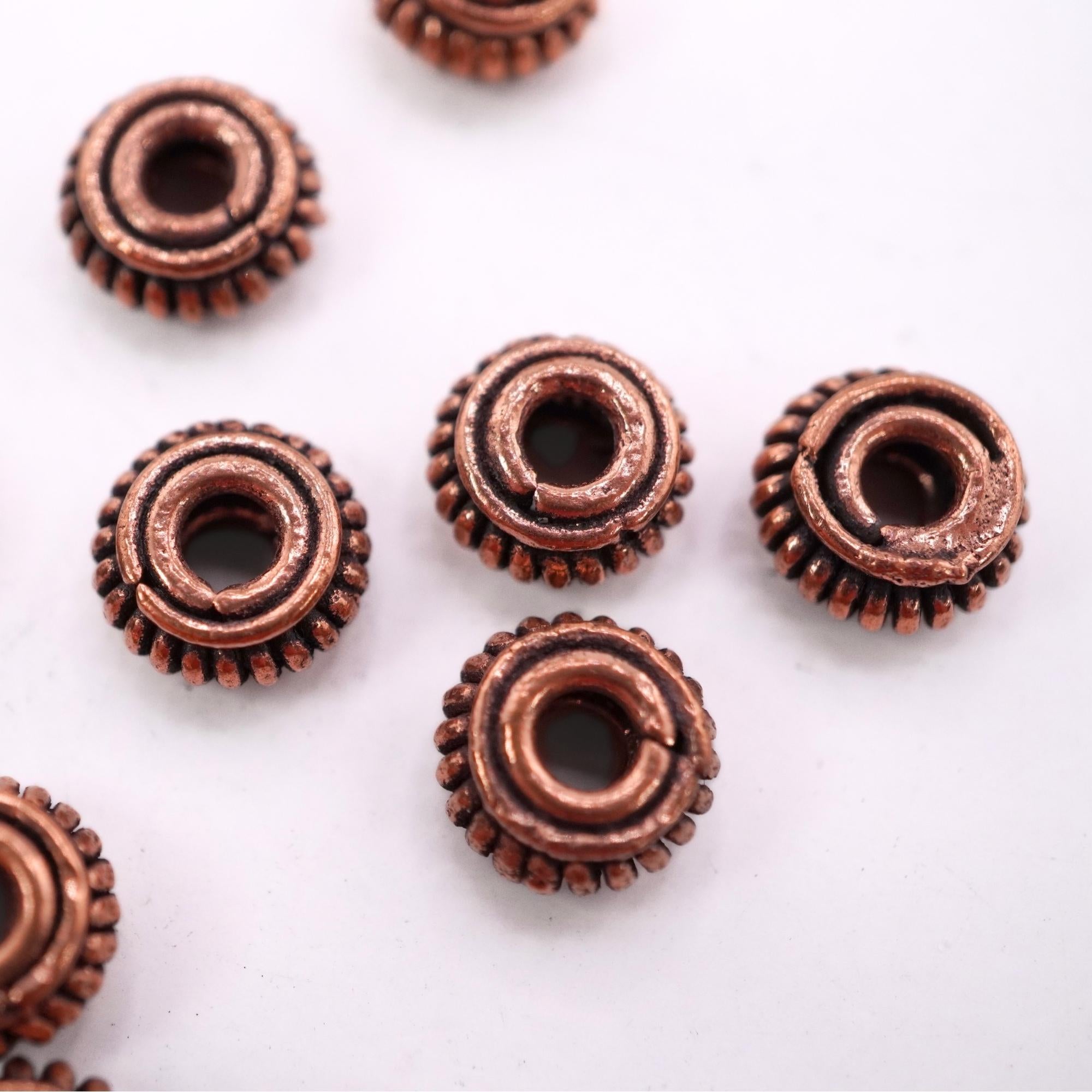 Antique Copper TierraCast Heishi Spacer Rustic Boho Beads