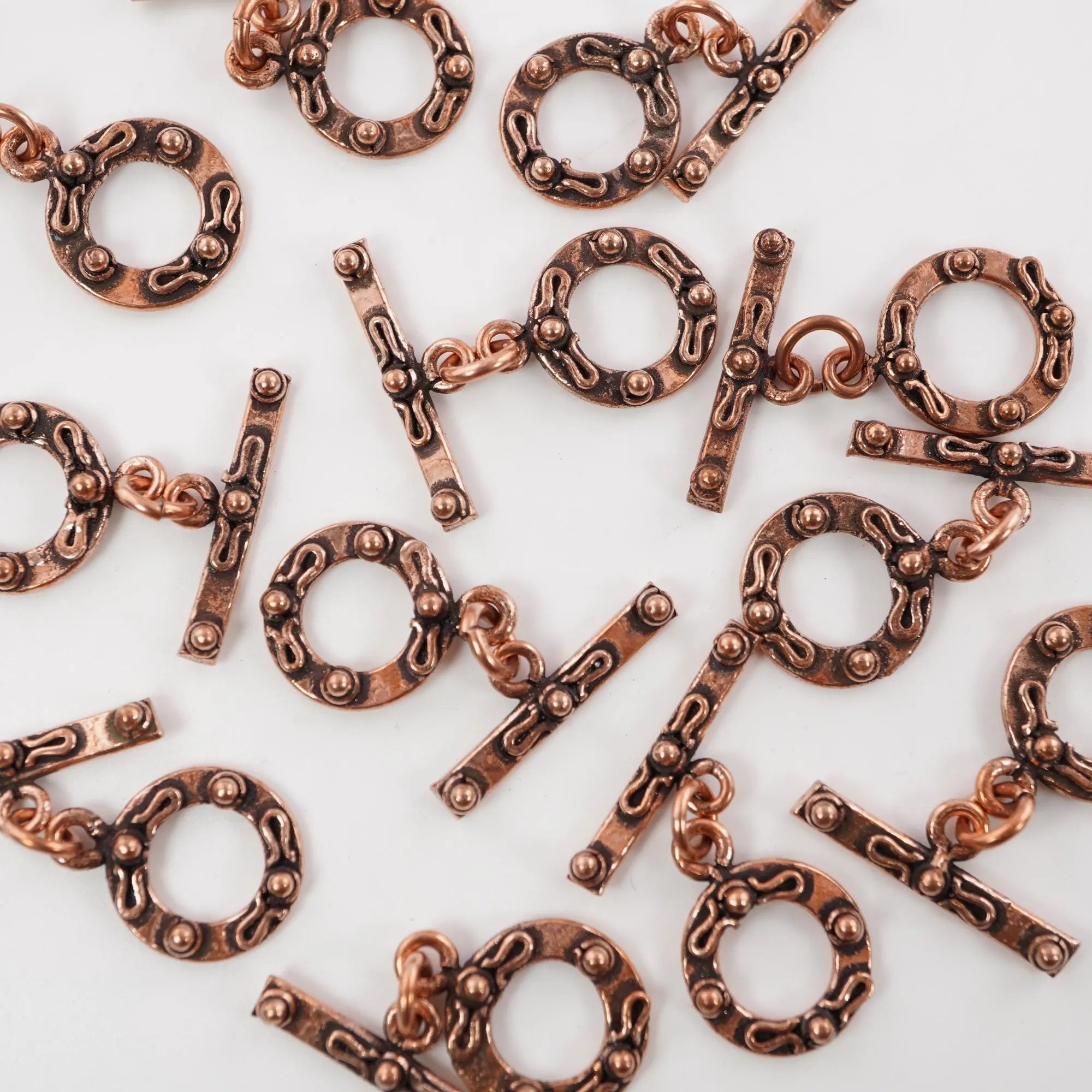 Antique Copper Toggle Clasp, Real Copper Clap Hook