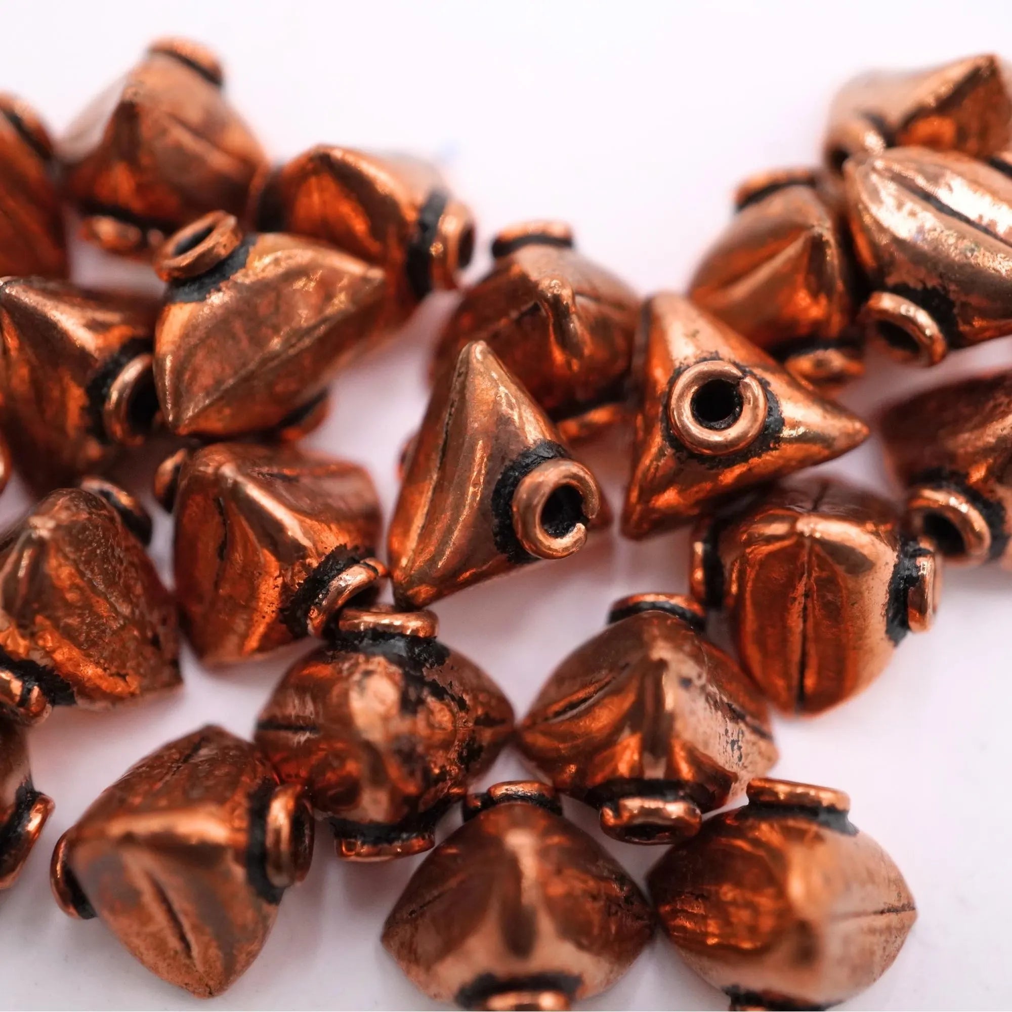 Antique Copper Tringle Shape Spacers Tribal Beads