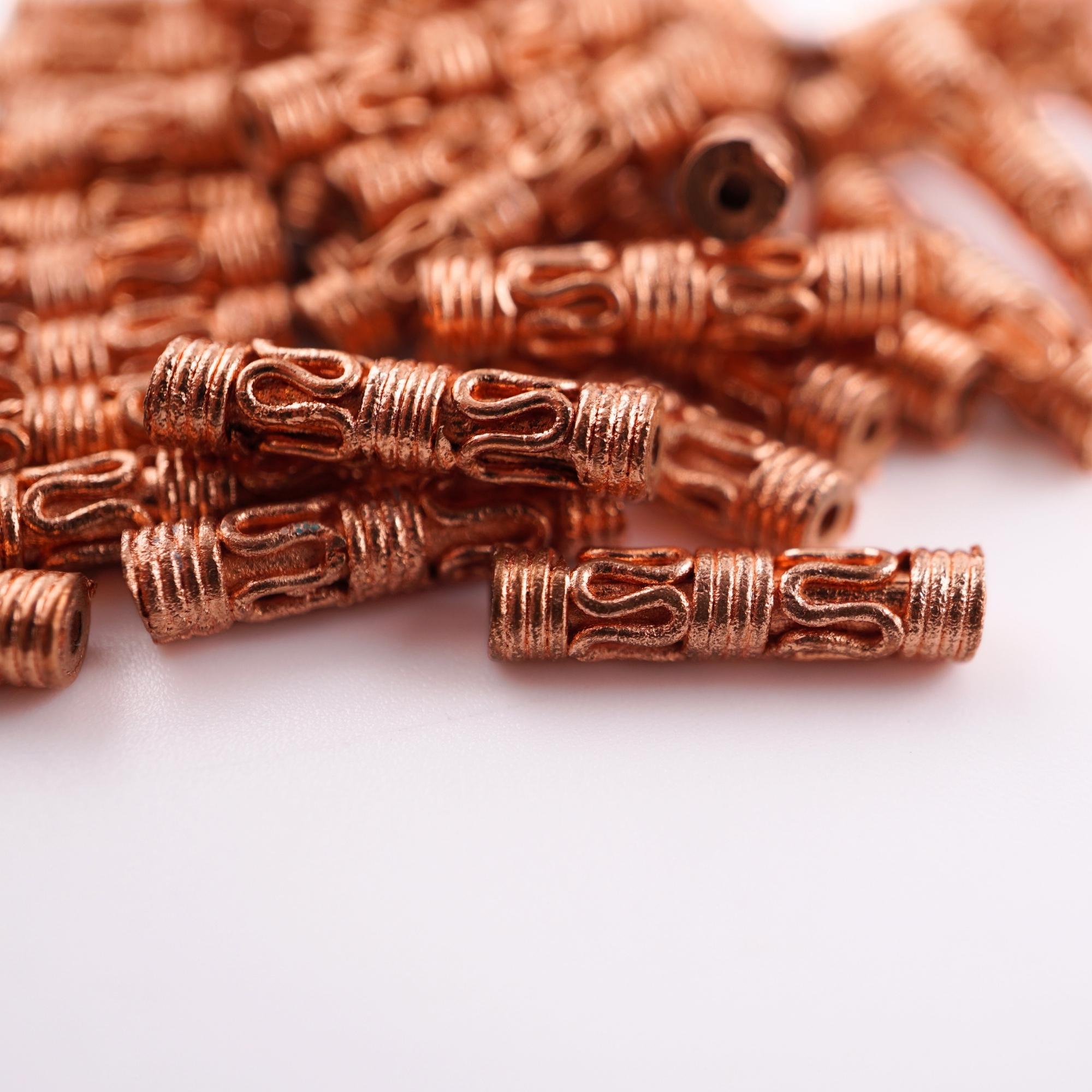 Antique Copper Tube Shape Beads