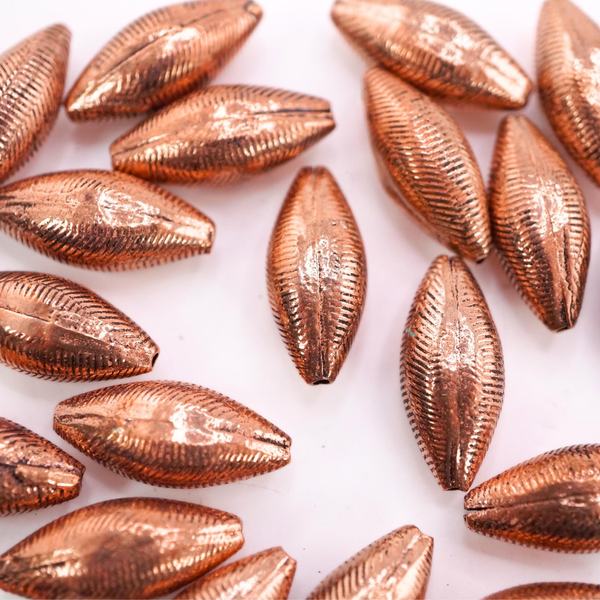 Antique Copper Rice Shape Beads