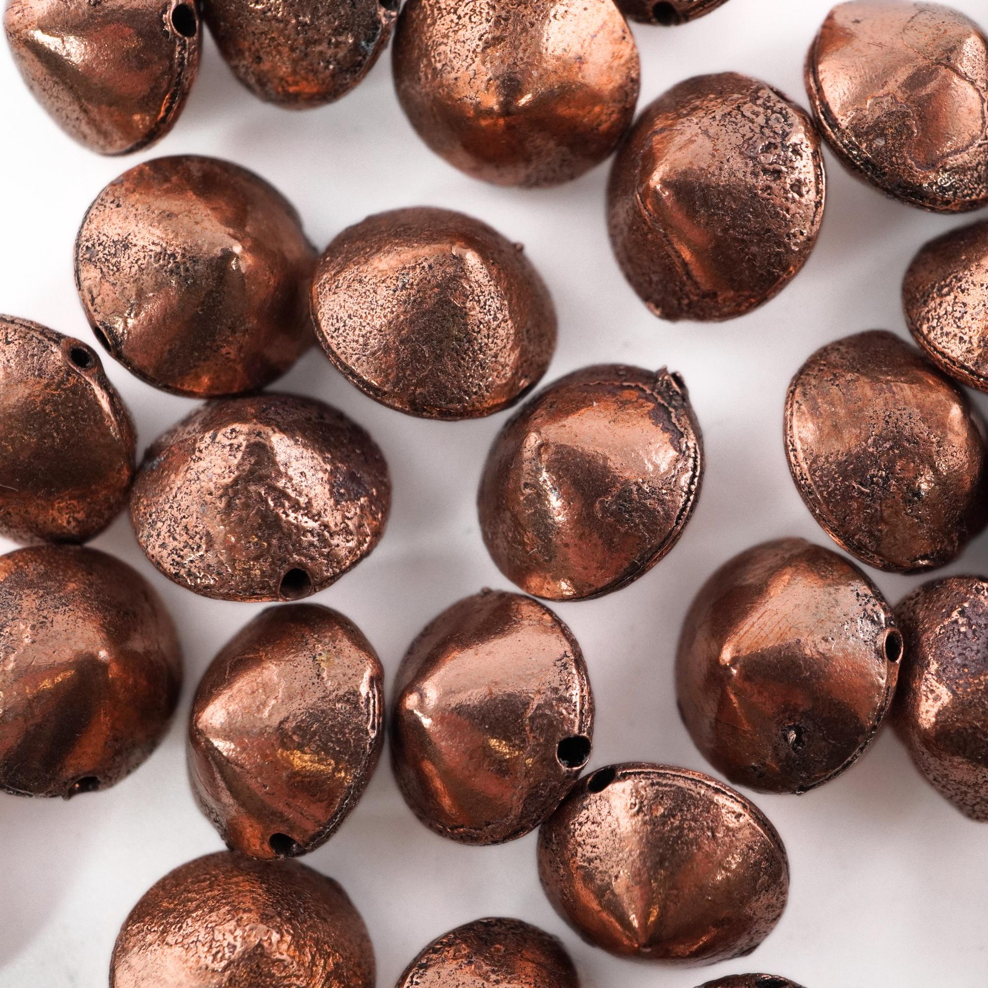 Antique Copper Saucer Beads 17 Piece Set
