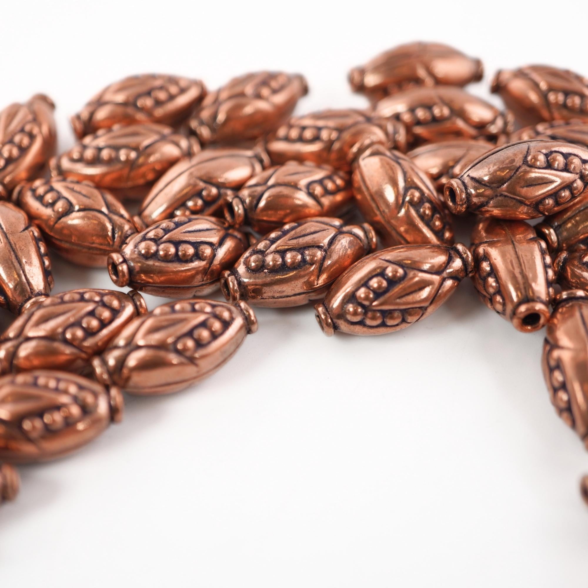 Antique Large Copper Beads for Jewelry Making