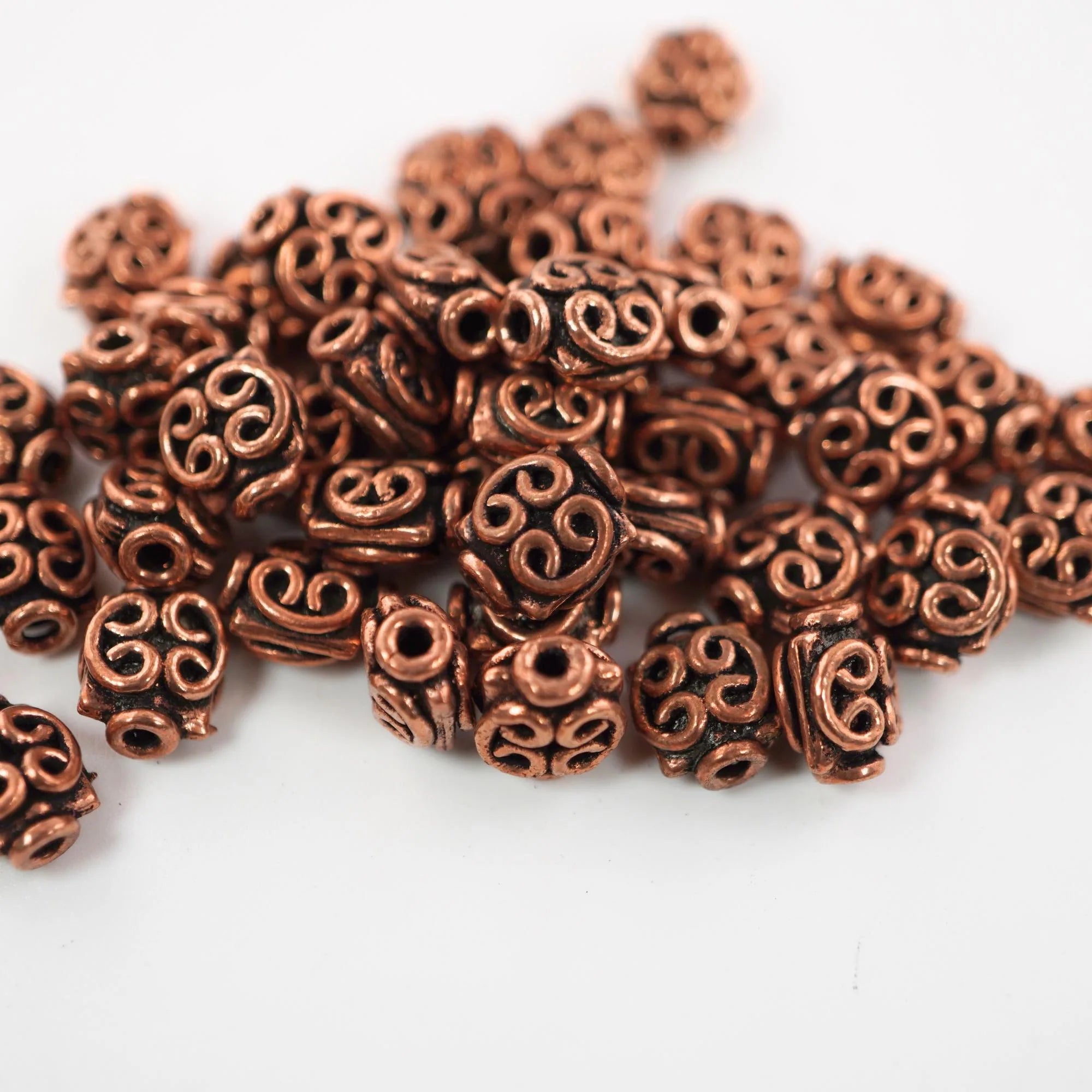 Antique TierraCast Copper Beads for Jewelry
