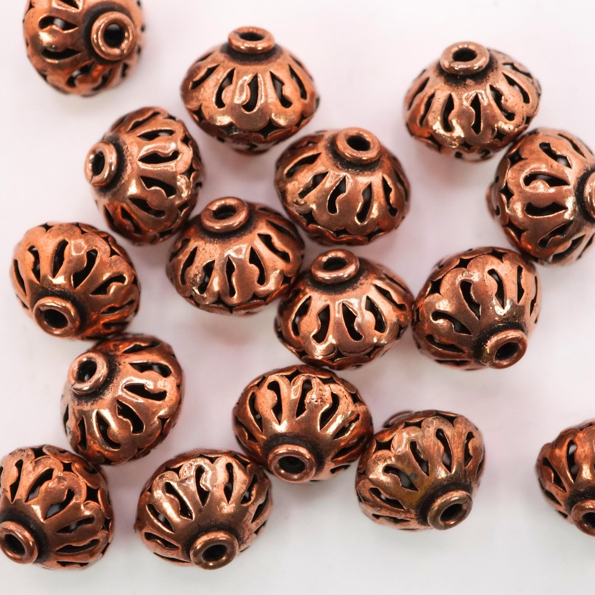Antique copper Casbah TierraCast beads