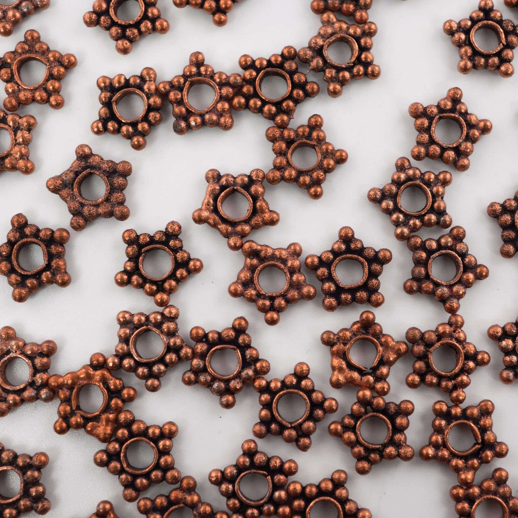Antique copper beads for boho DIY