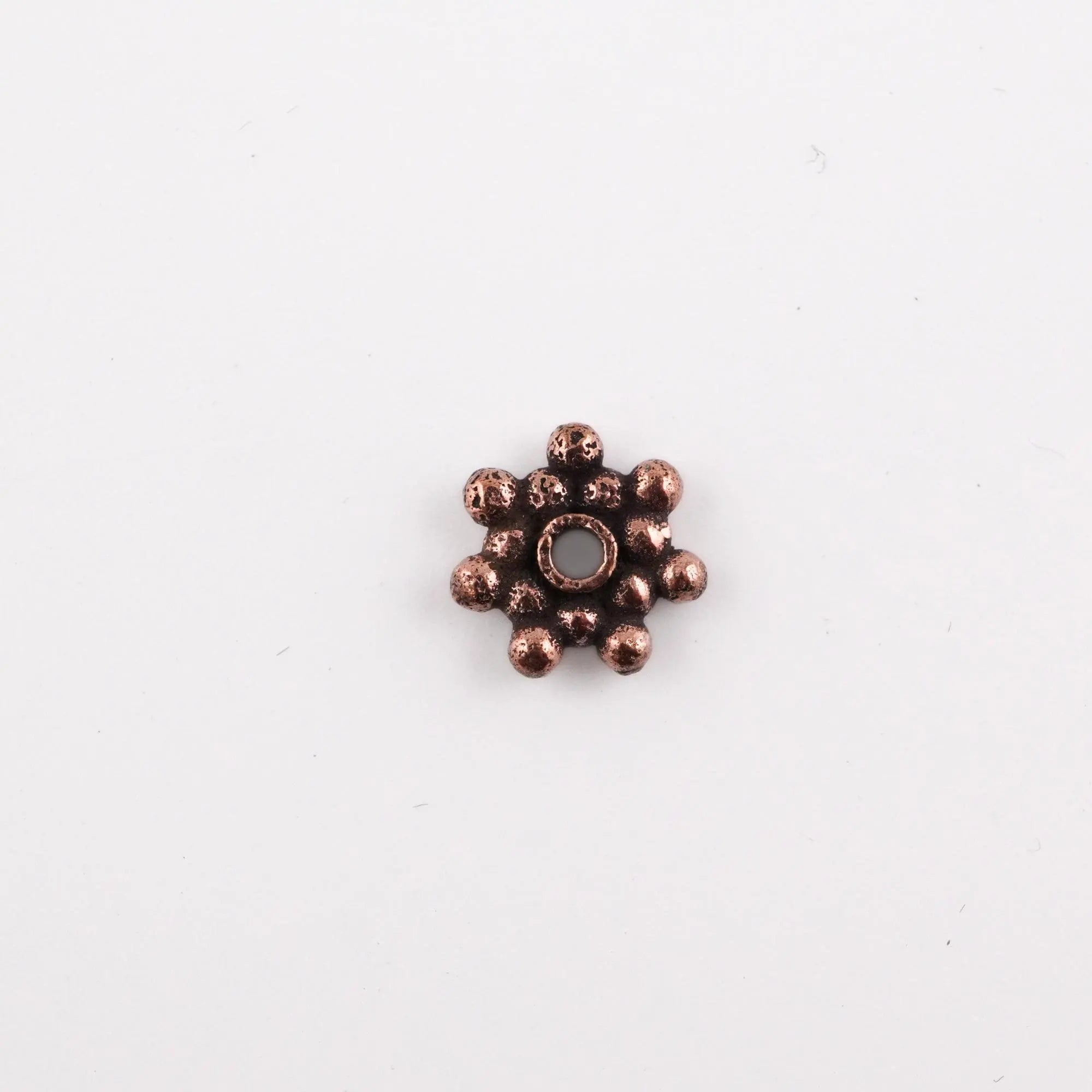 Antique copper daisy beads 110 pcs
