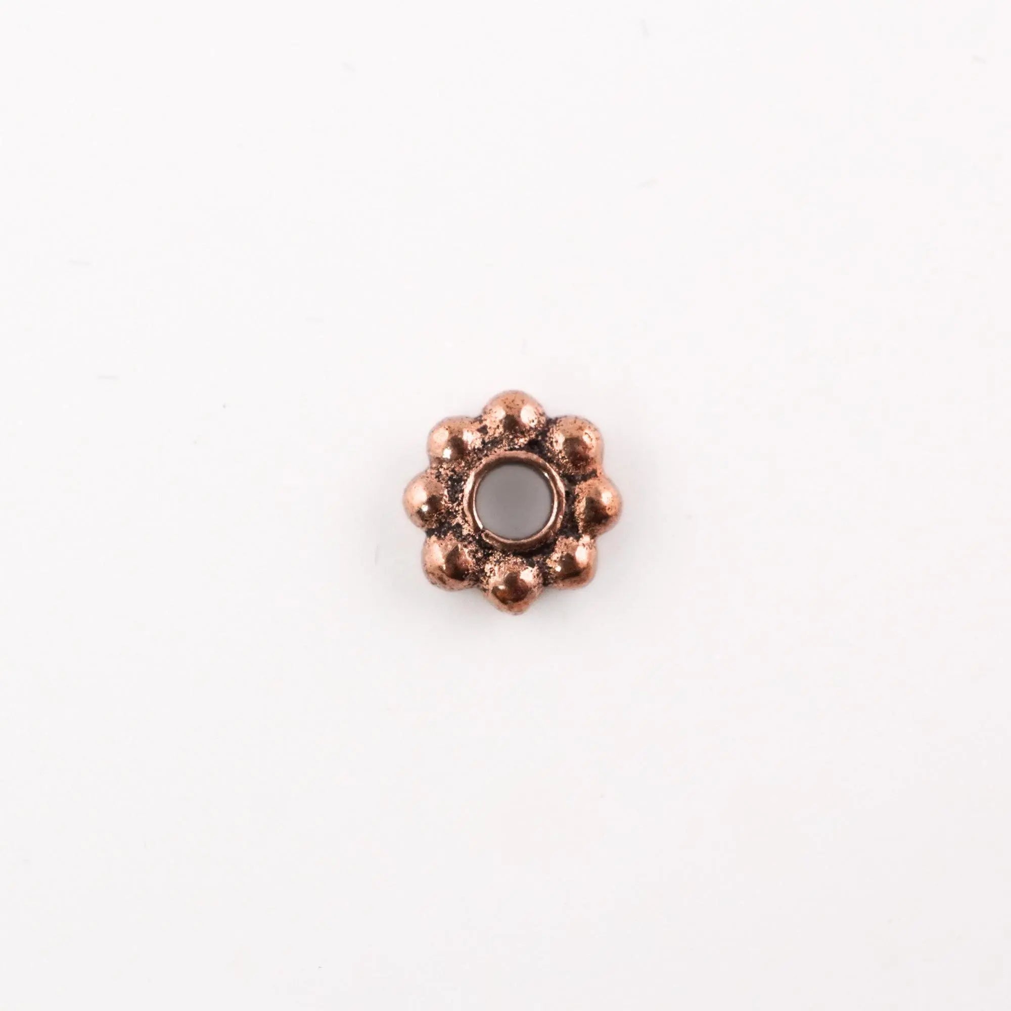Antique copper daisy spacer beads 130 pcs
