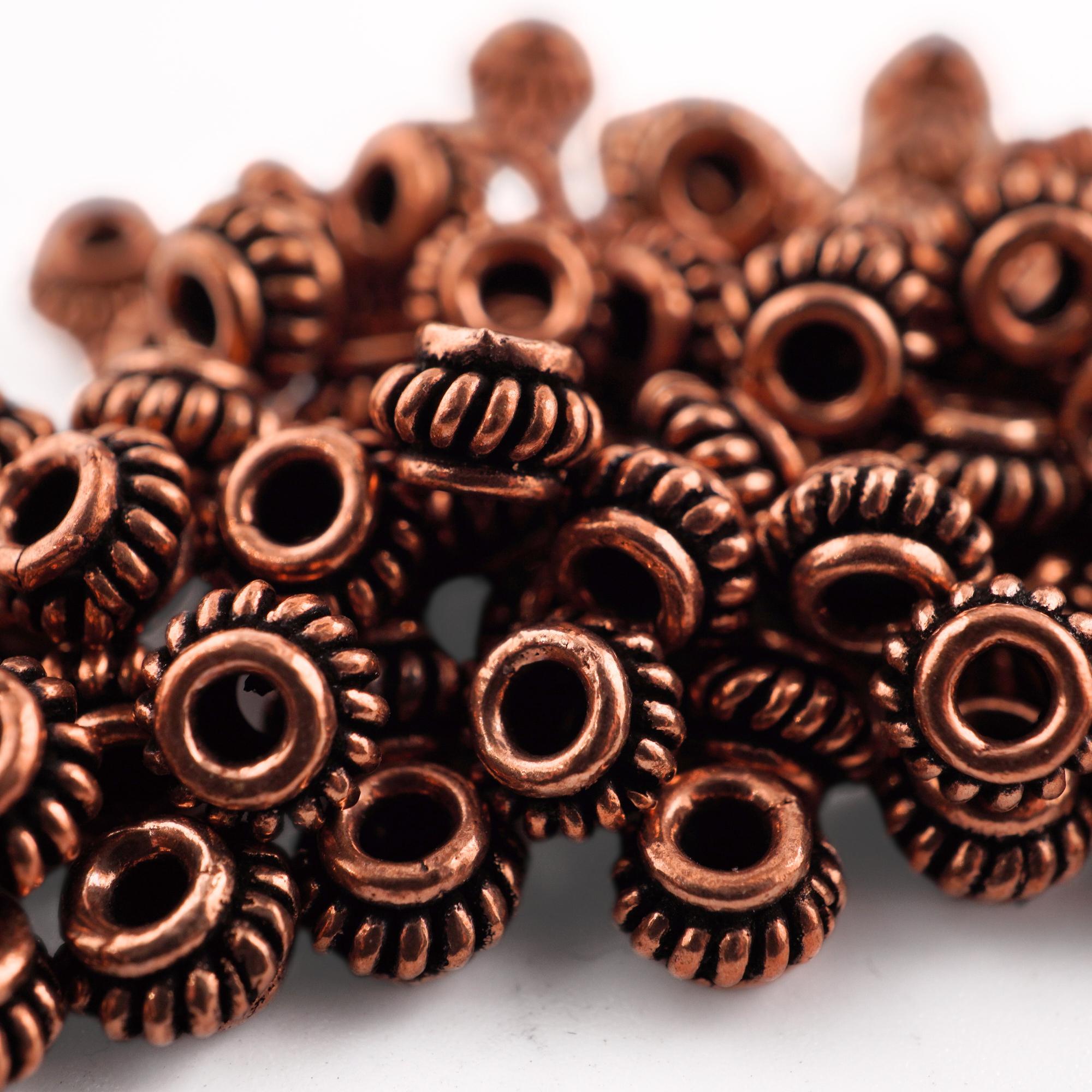 Antique copper heishi beads