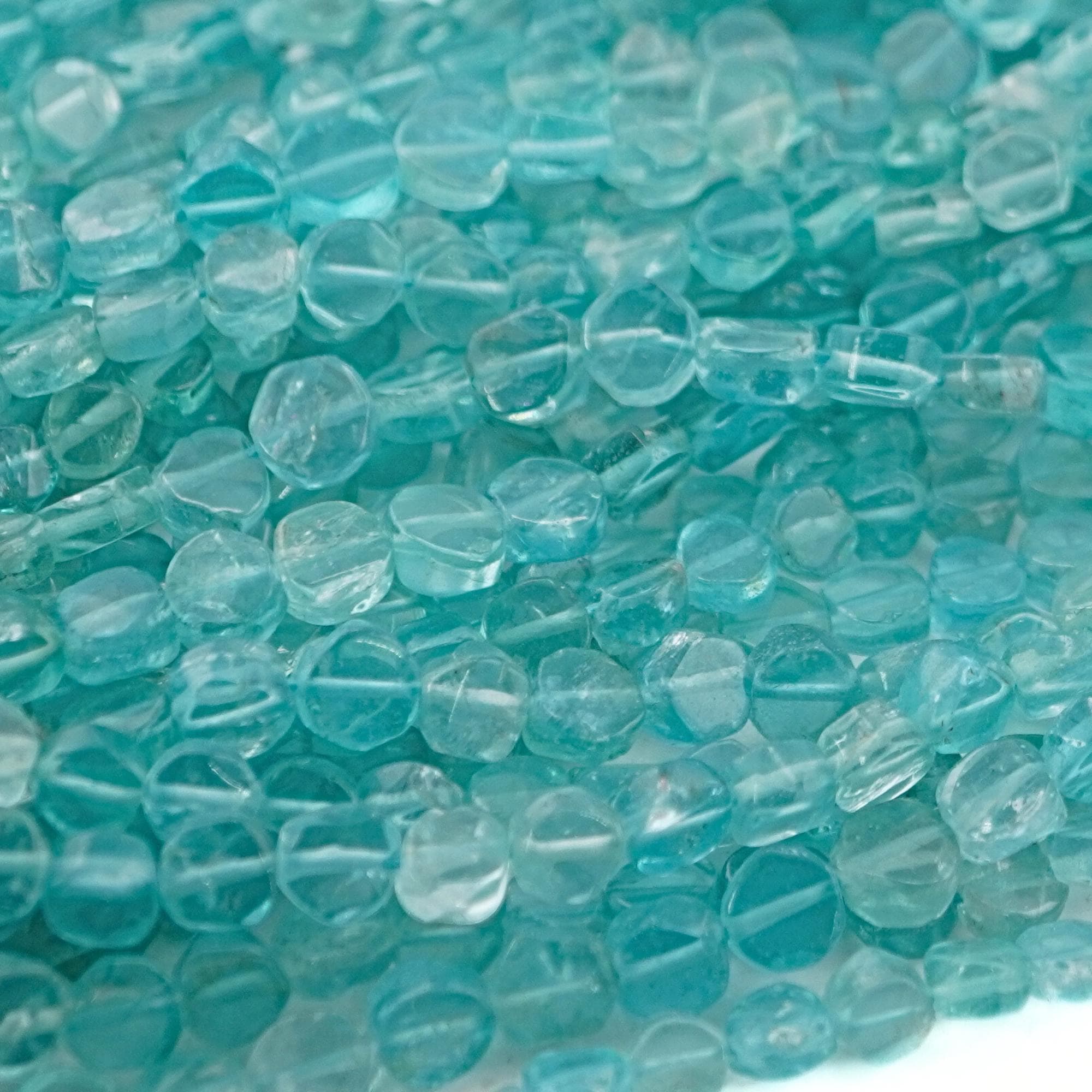 Apatite Smooth Coin Shape Gemstone Strand Beads