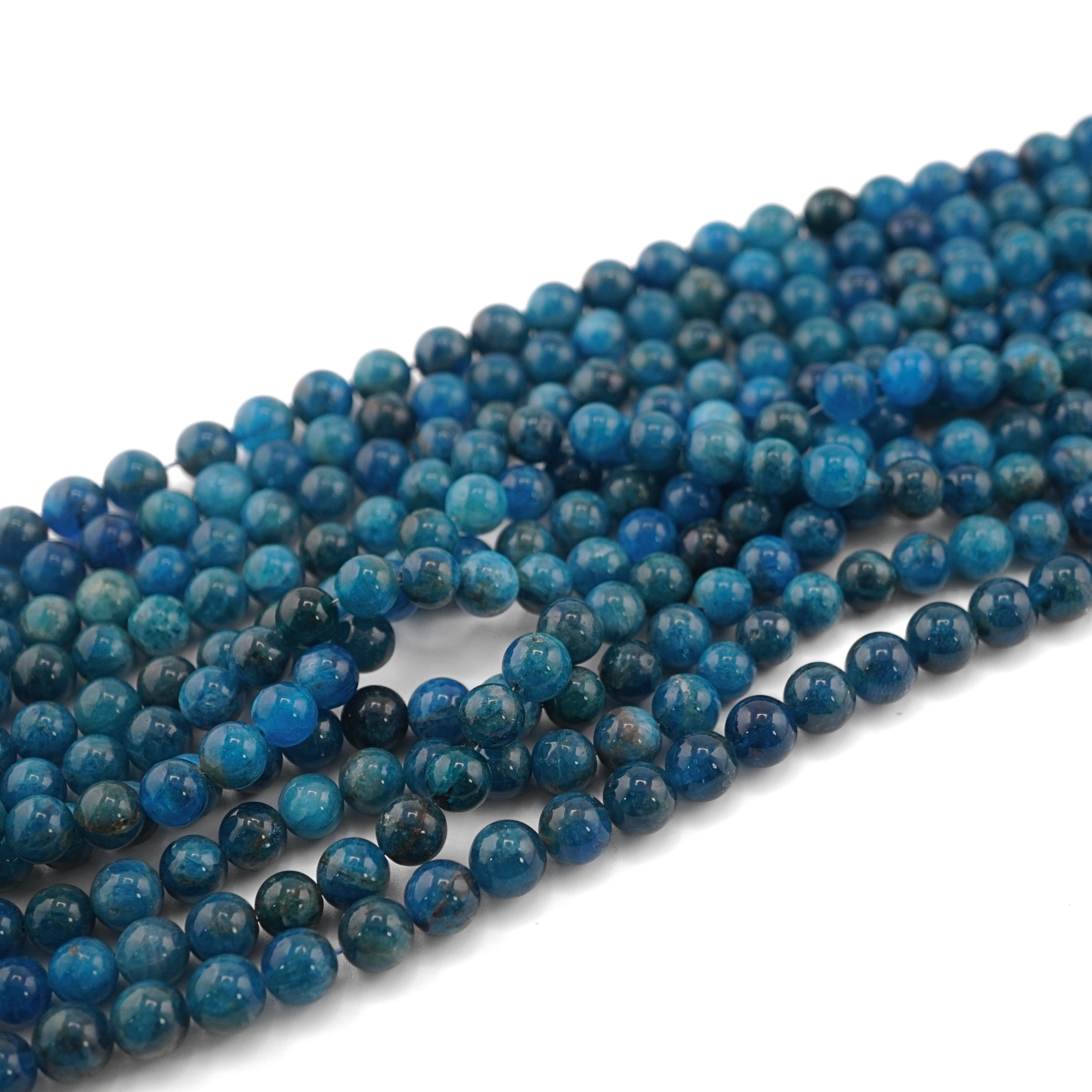 Apatite Smooth Round Shape Gemstone Strand Beads