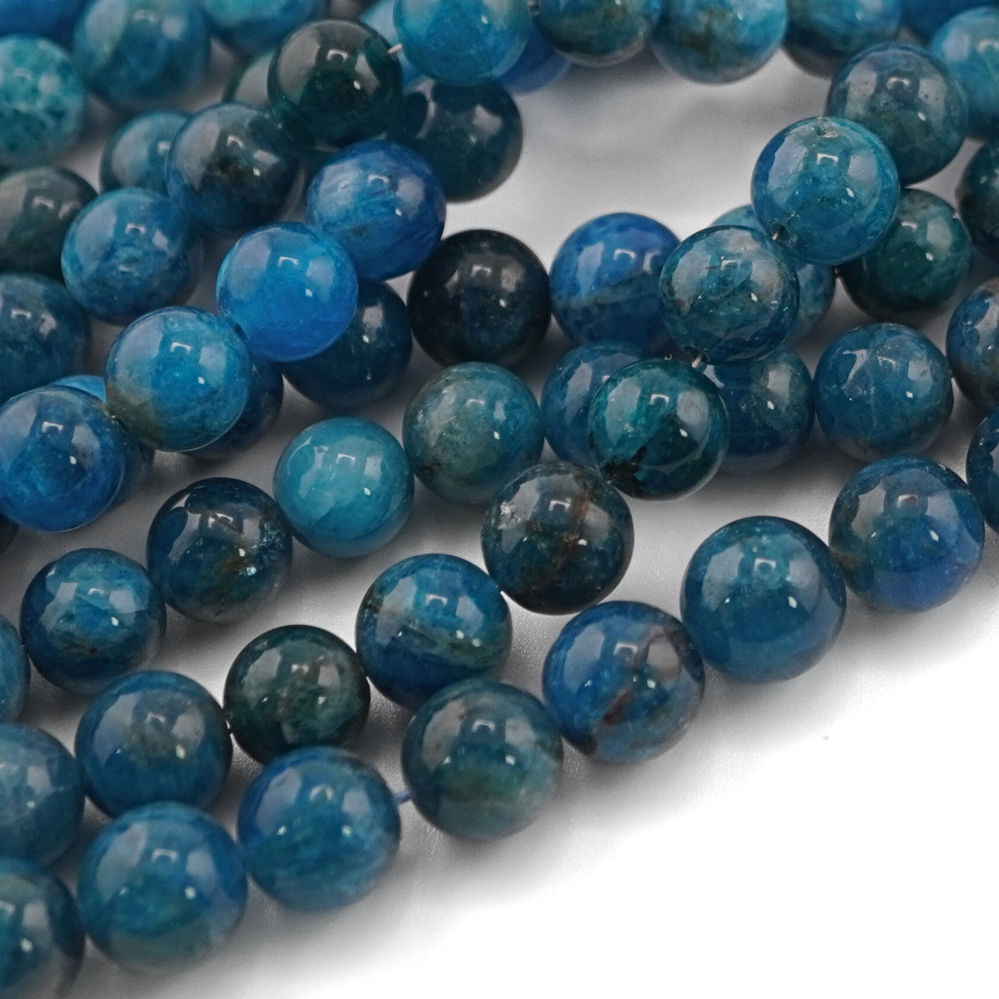 Apatite Smooth Round Shape Gemstone Strand Beads