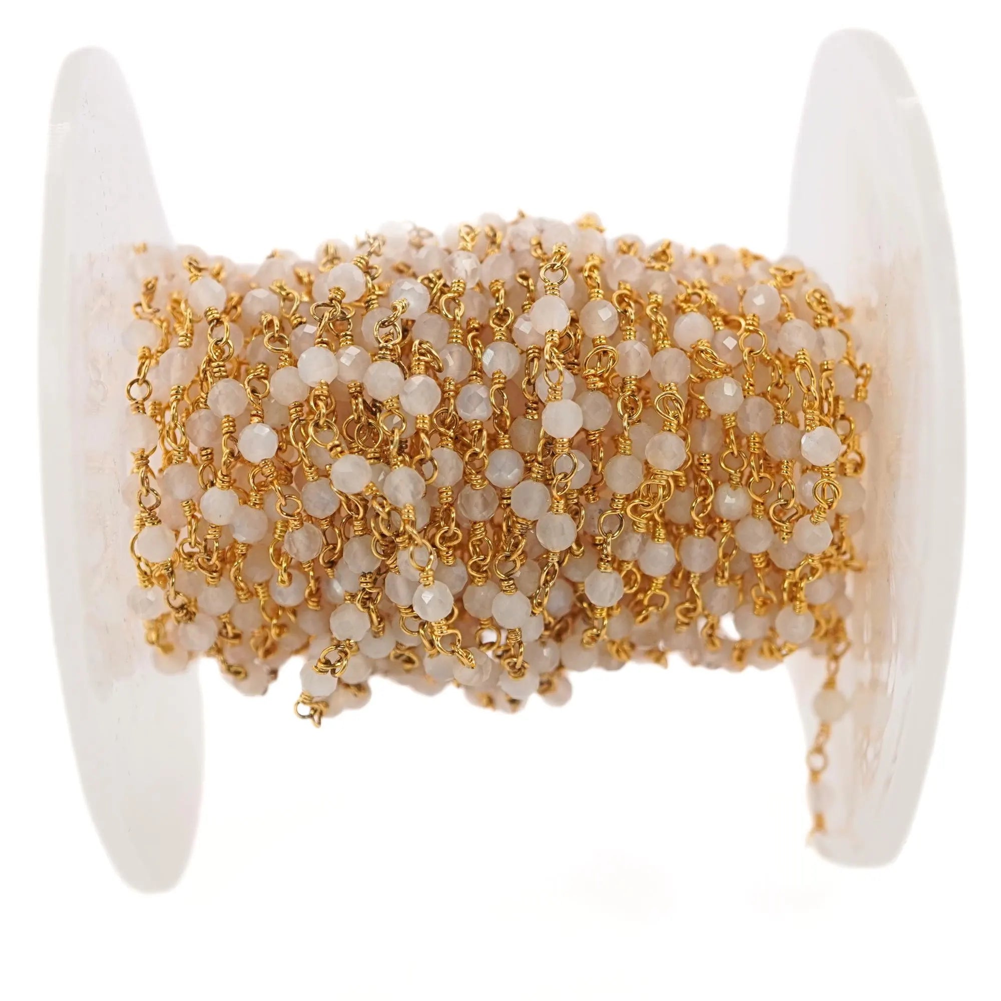 Milky quartz gemstone chain