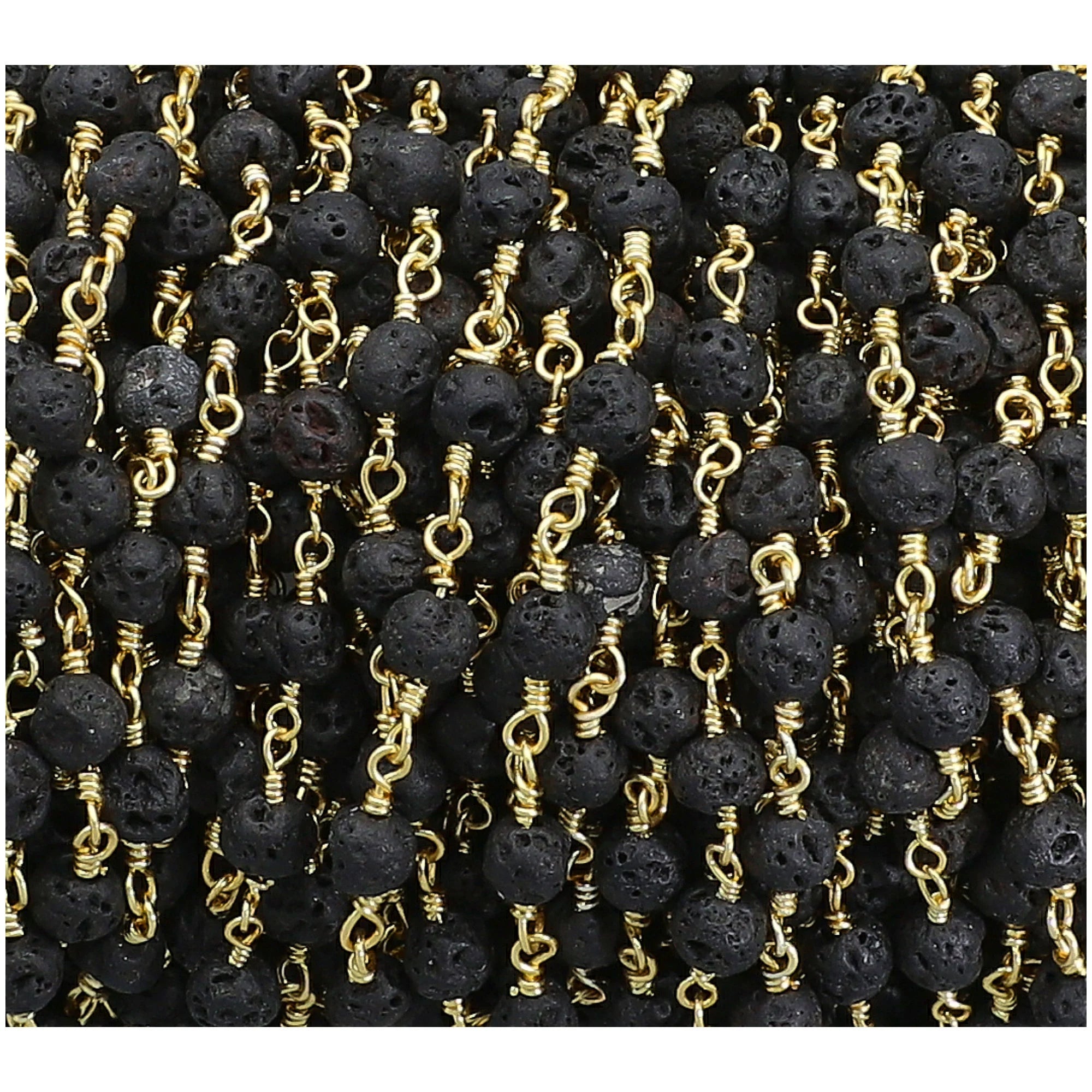 Matte lava rosary chain
