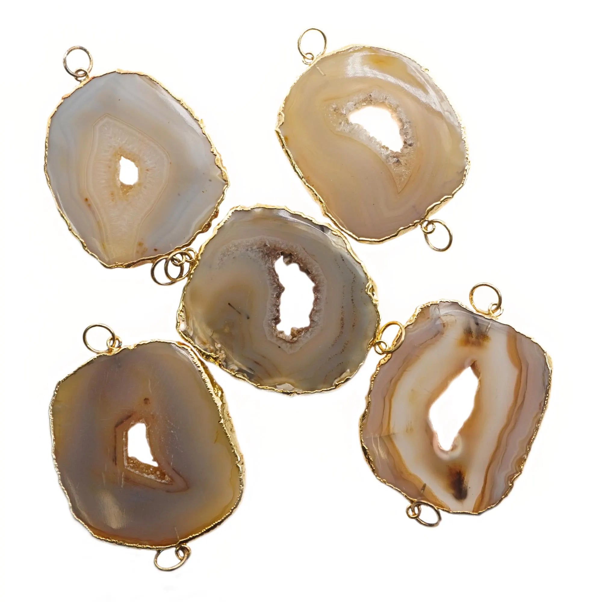 Banded Agate Double Bail Pendant