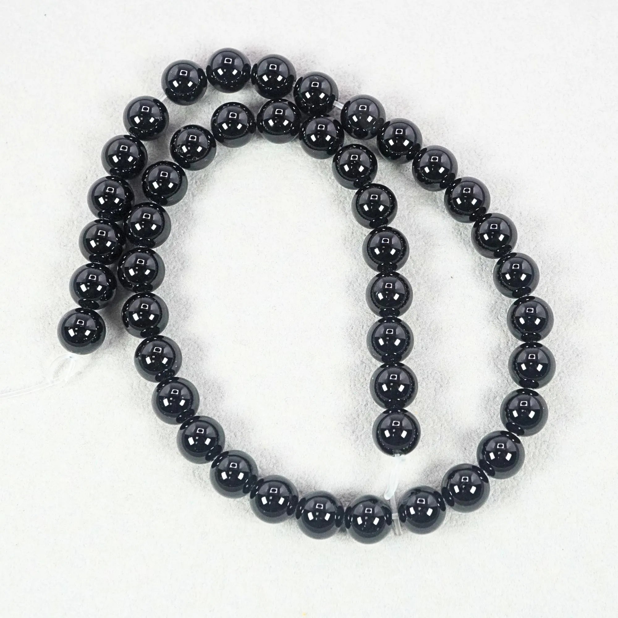 Black Agate Gemstone Beads