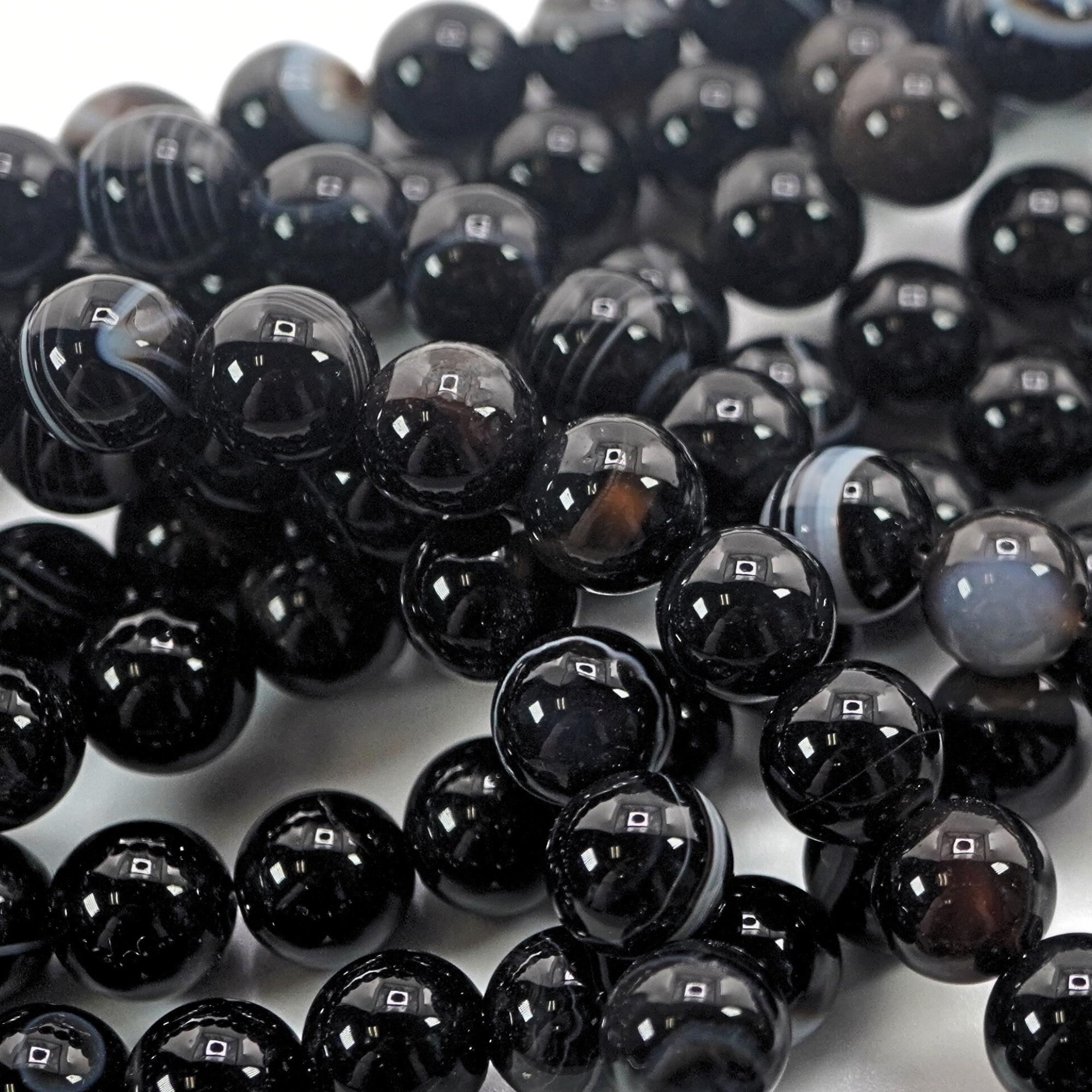 Black Eye Agate Gemstone Beads For Jewelry Making