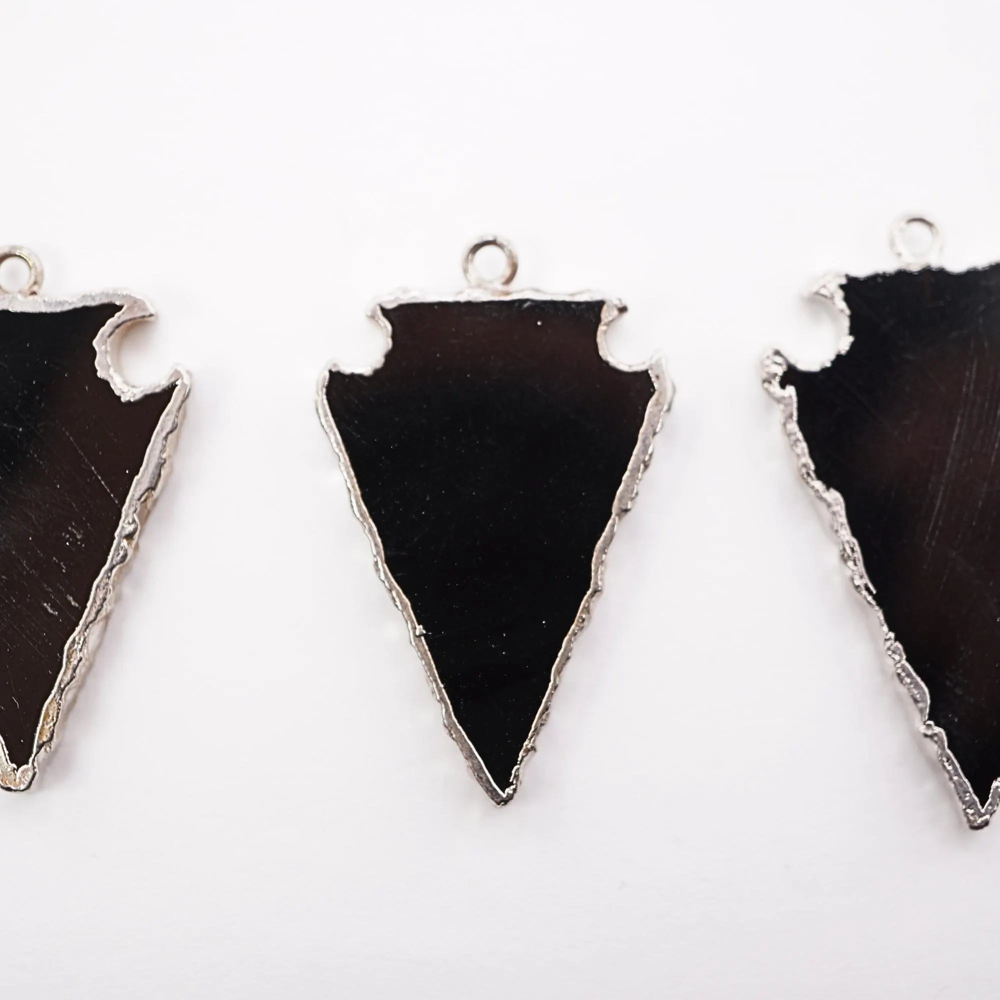 Black Onyx Silver Electroplated Gemstone Pendants