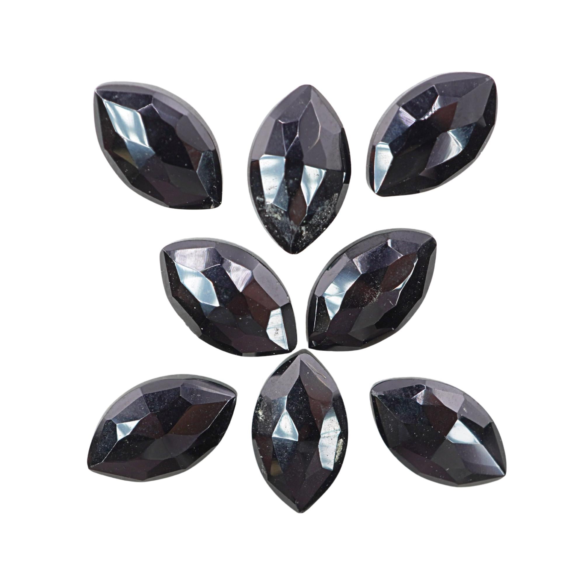 Black Onyx Faceted Marquise Shape Loose Gemstone