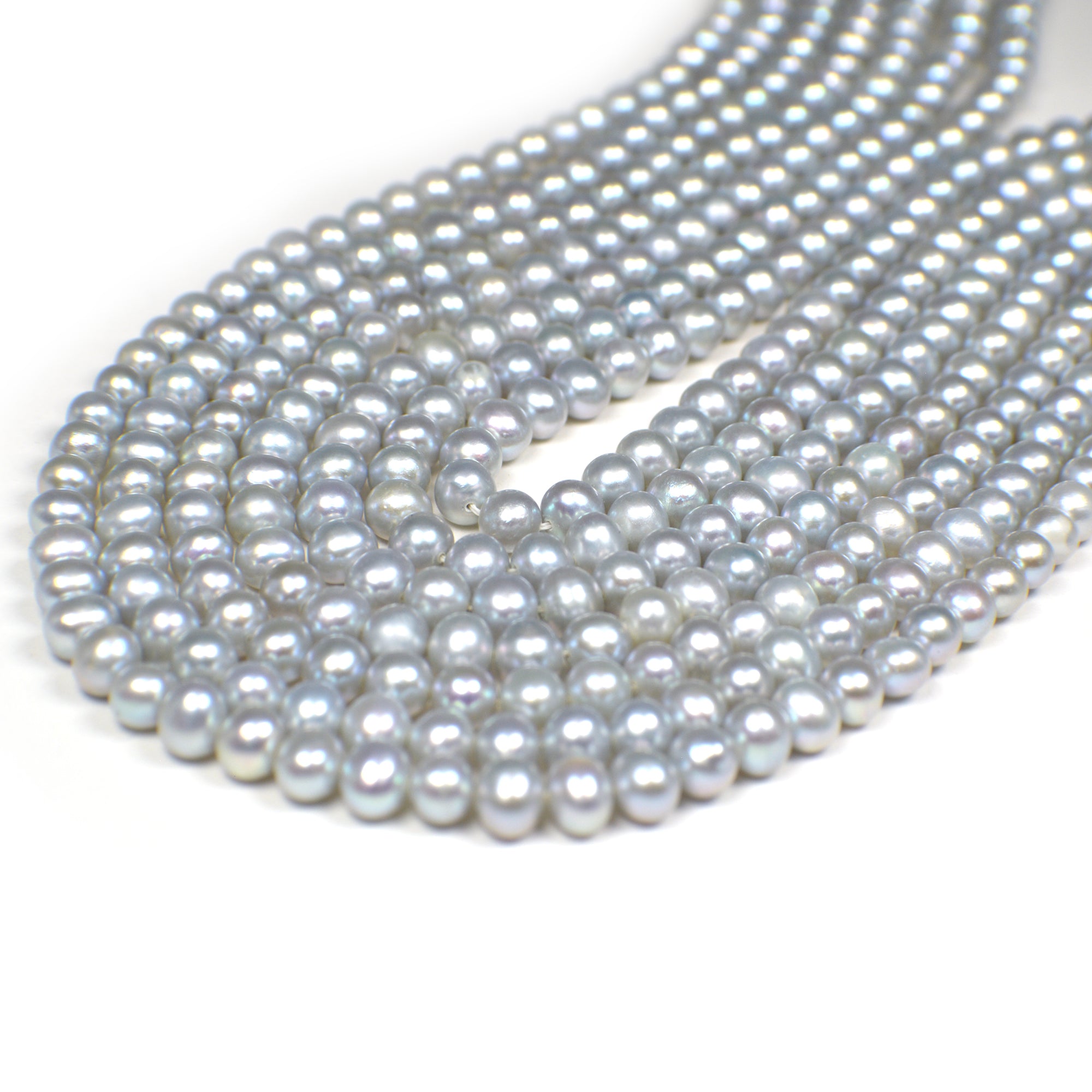 Blue-Grey Pearl Beads Strand