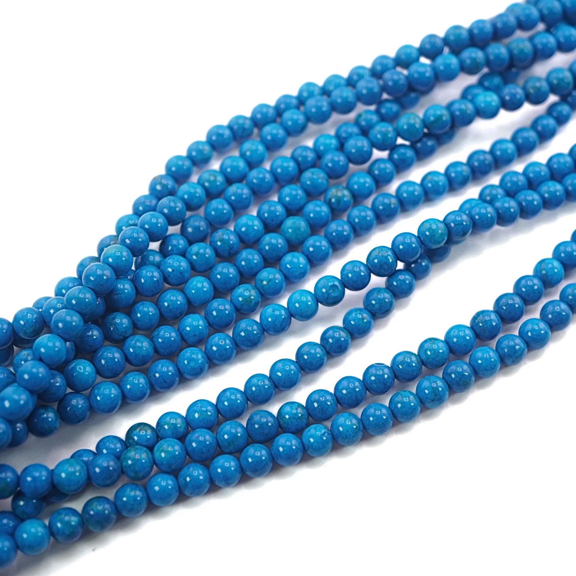Blue Howlite (Dyed) Gemstone Beads For Jewelry Making