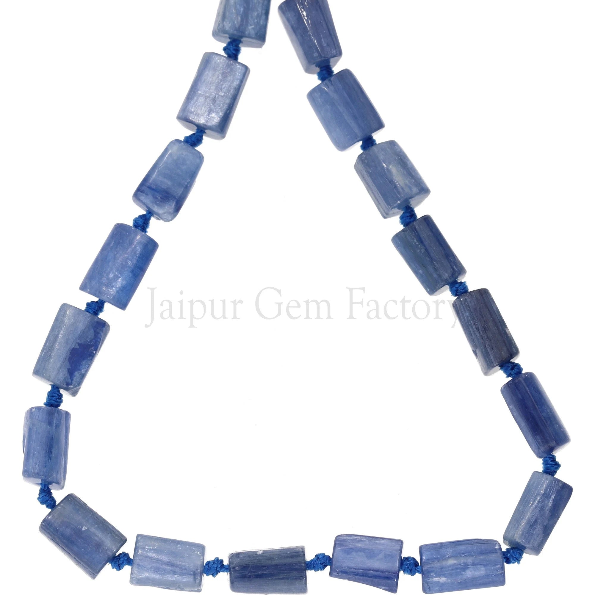 Blue Kyanite Smooth Nugget Rectangle Shape Gemstone Beads Strand