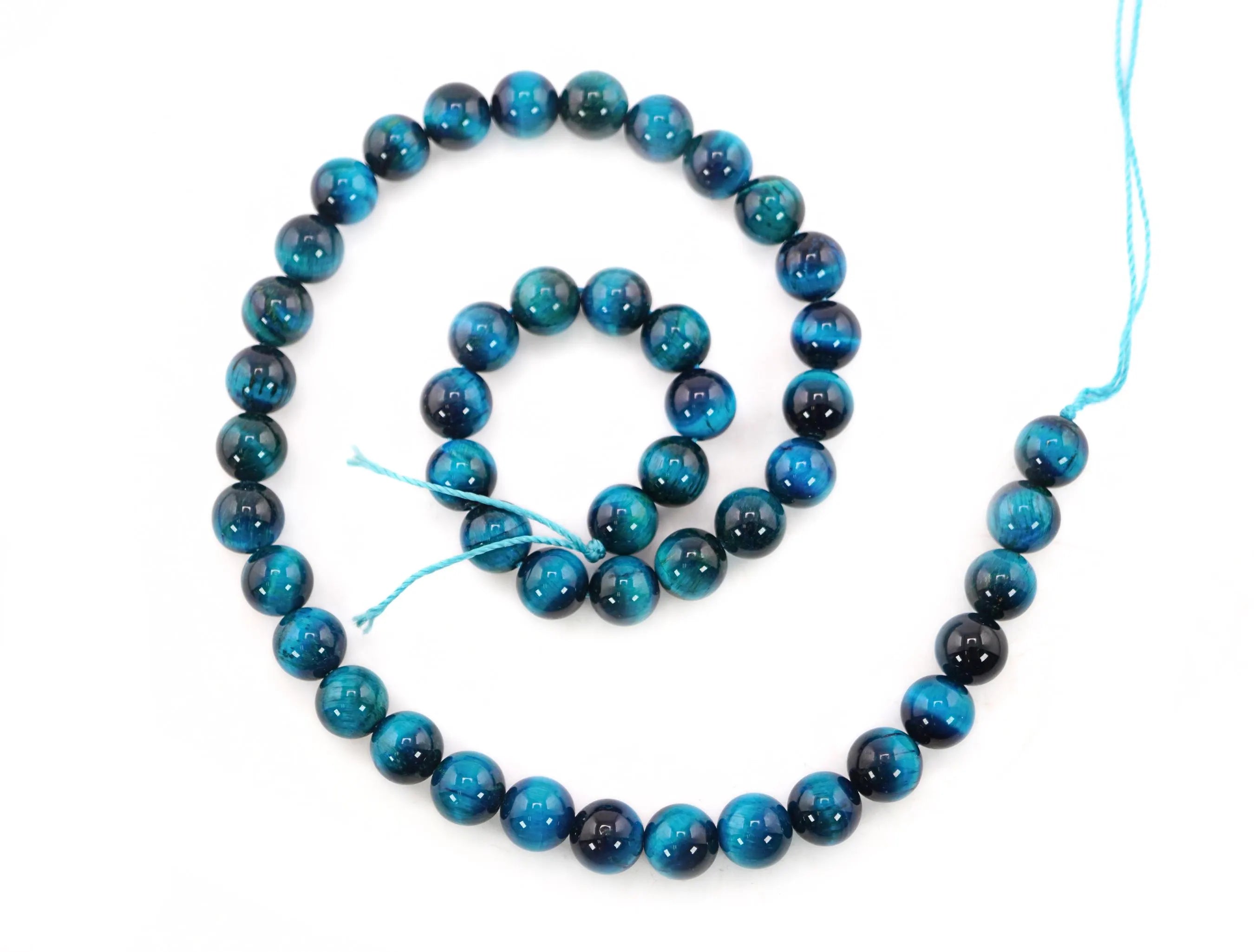 Blue Tiger Eye Round Shape Gemstone Strand Beads