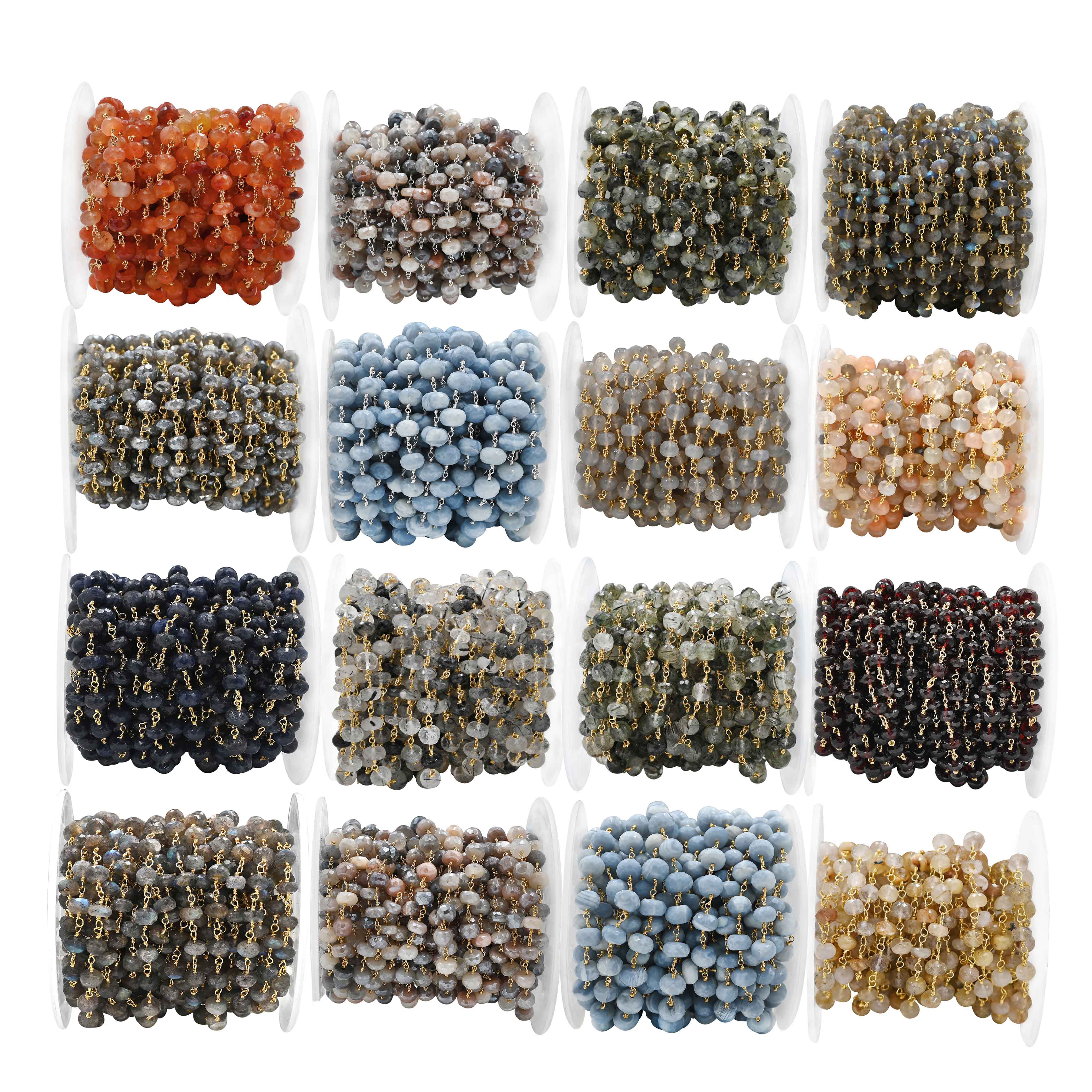 Bulk Labradorite Rondelle Chain