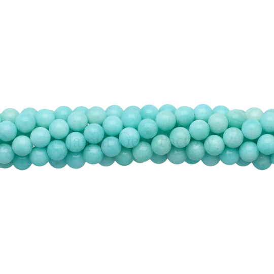 Amazonite Smooth Round Loose Gemstone Strand Beads