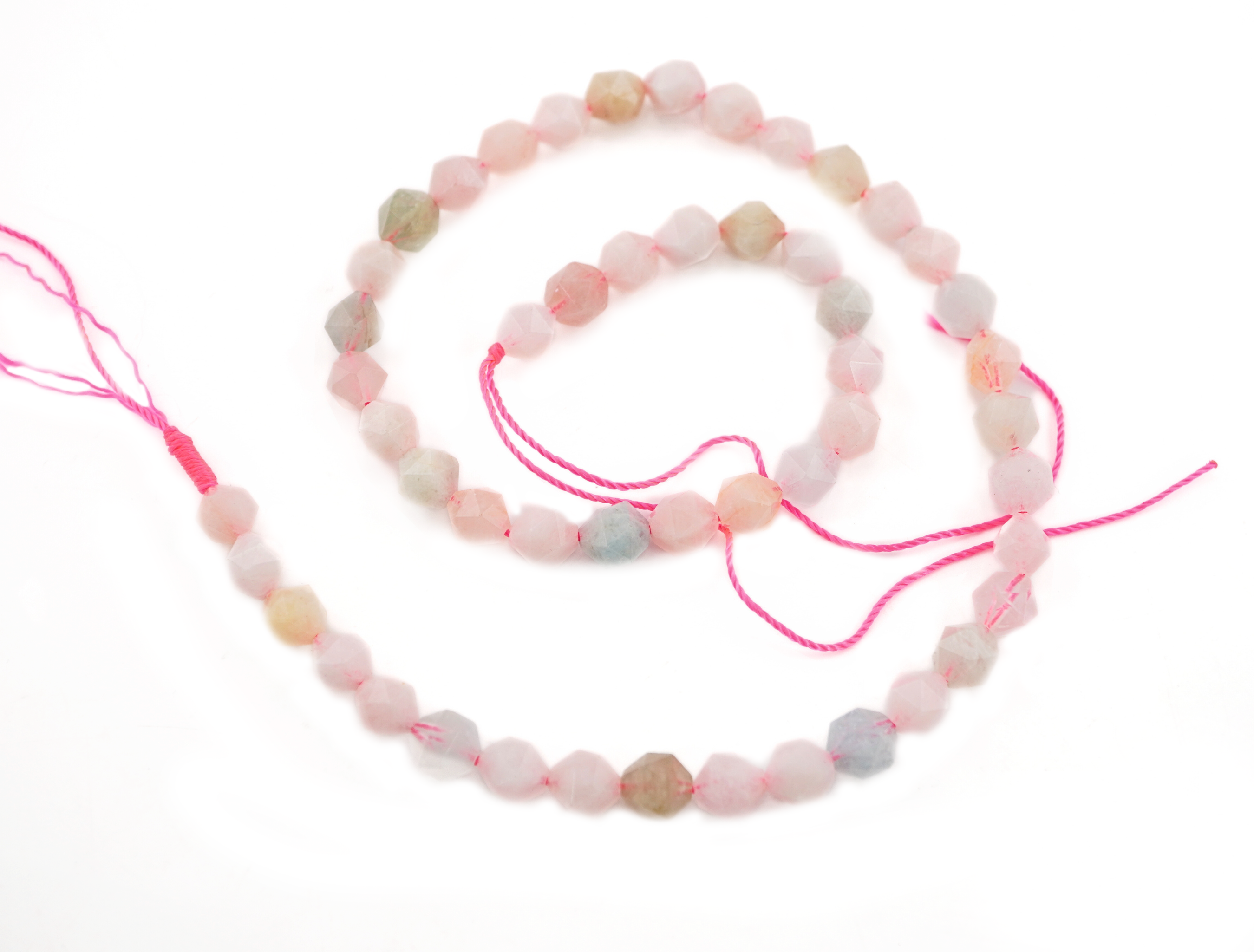 Beryl Faceted Diamond Star Cut Round Shape Gemstone Strand Beads