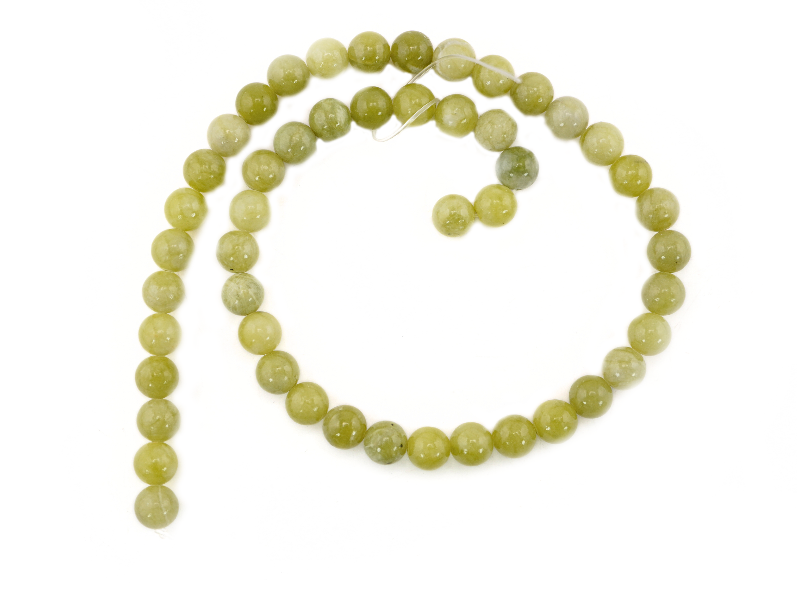 Green Serpentine Smooth Round Shape Gemstone Strand Beads