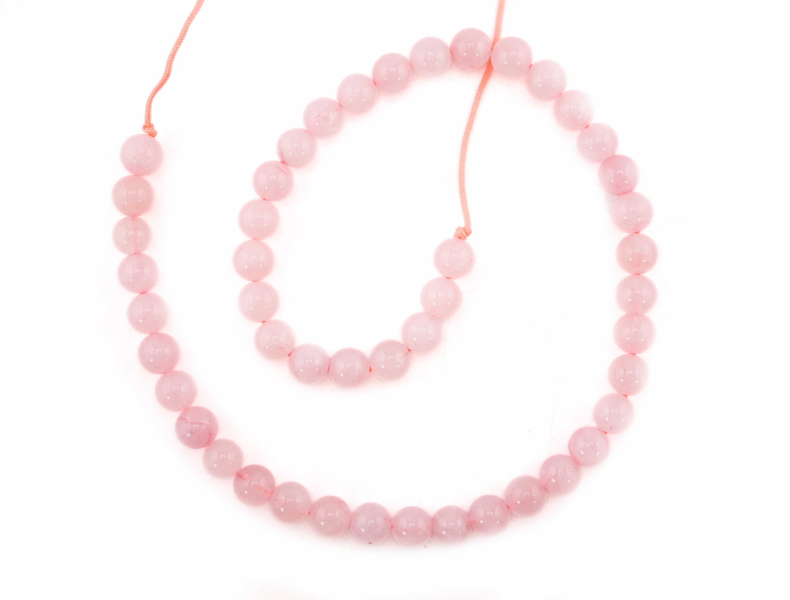 Rose Quartz Smooth Round Shape Gemstone Strand Beads