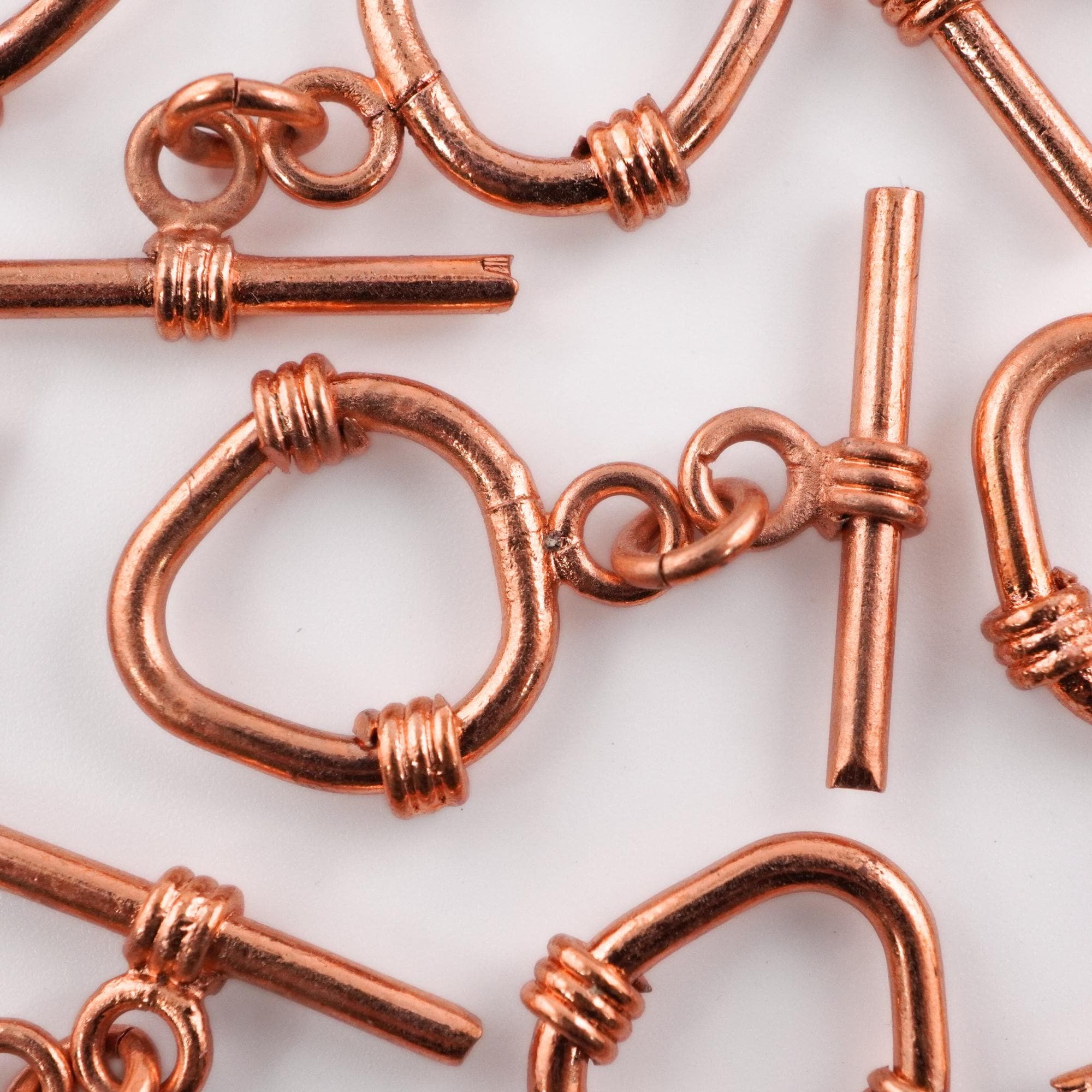 Antique Copper Bali Toggle Clasp Real Copper Clap Hook