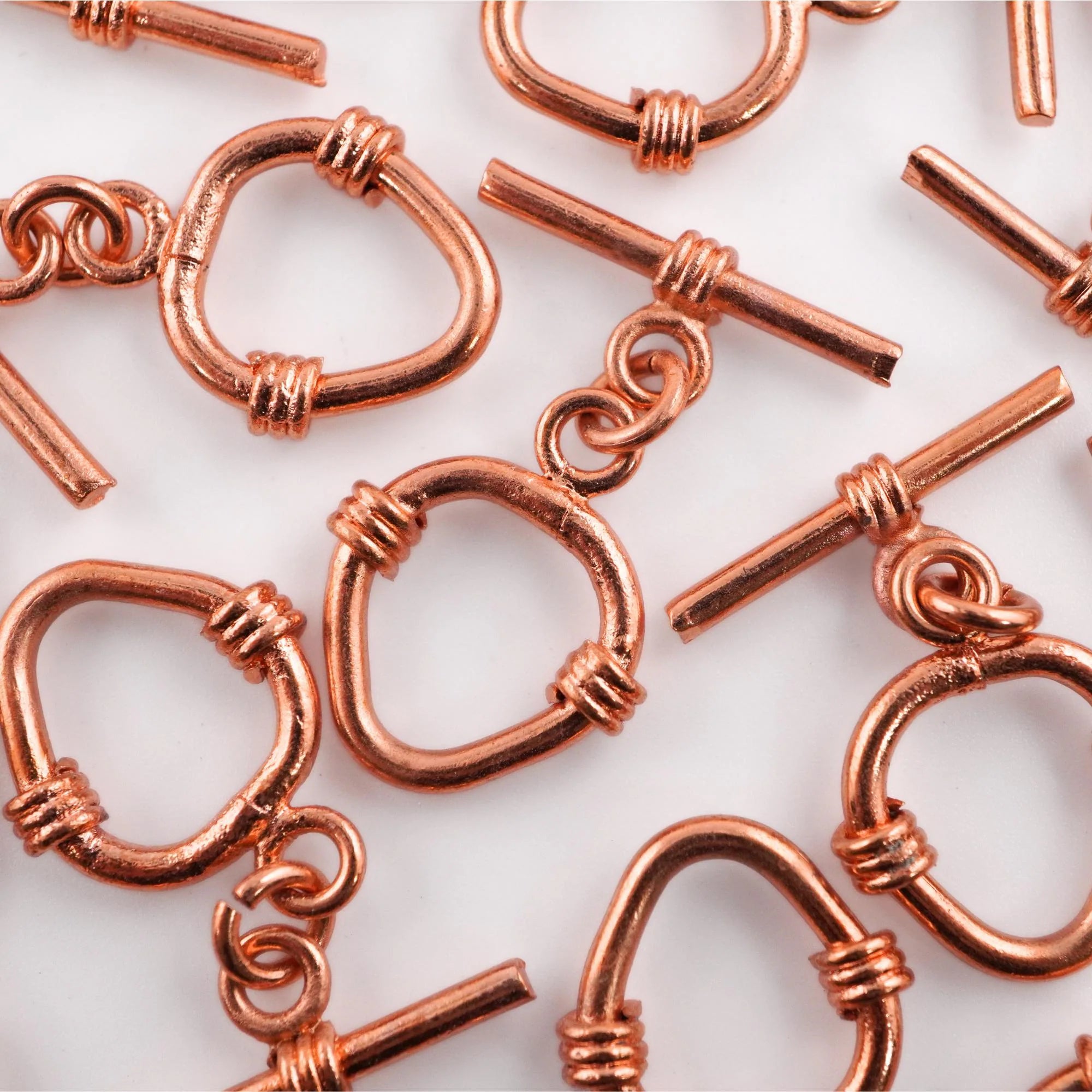 Antique Copper Bali Toggle Clasp Real Copper Clap Hook