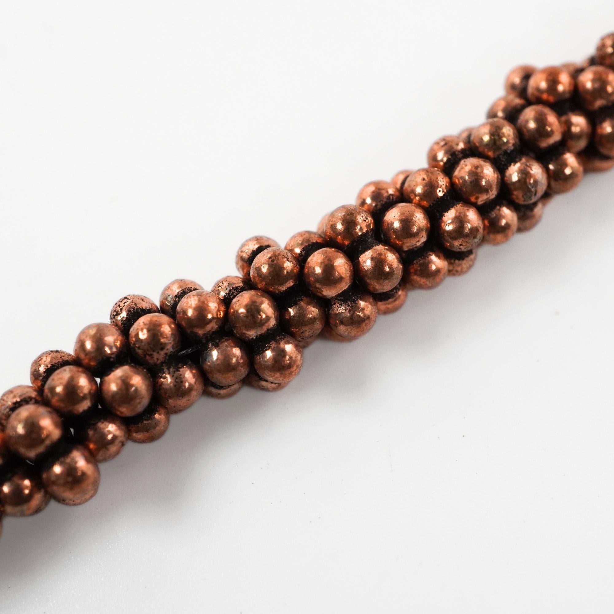 50-55 pcs copper daisy spacer beads