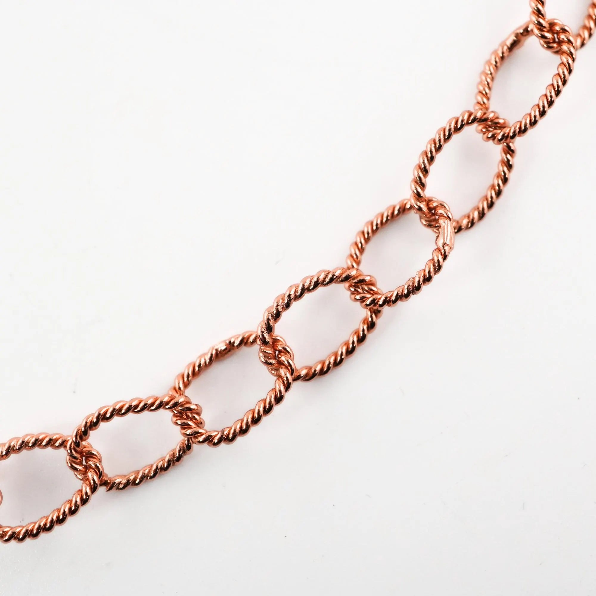 Antique Copper Twisted Oval Cable Link Chain
