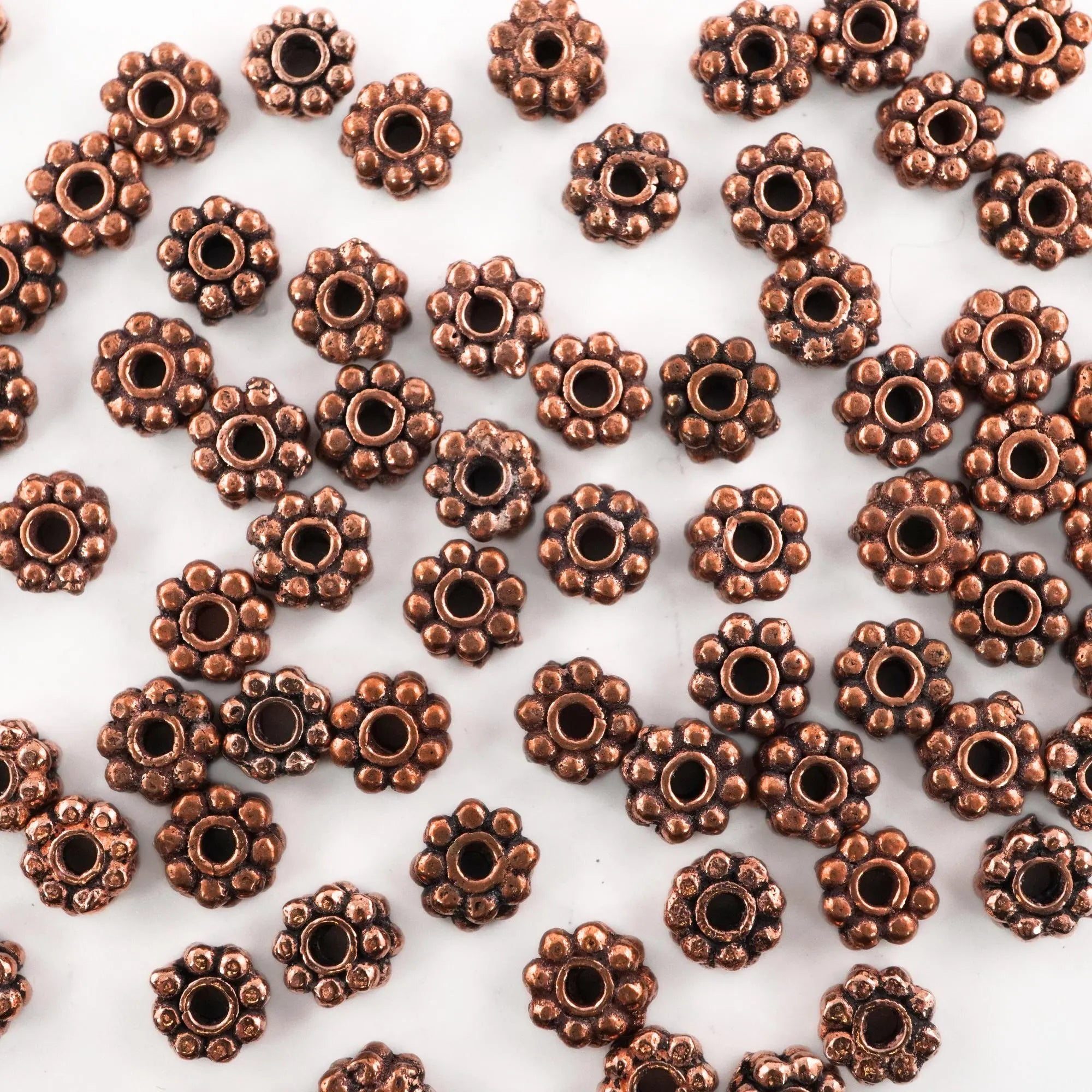 Antique Copper Flower Shape Daisy Spacers Beads Metal Bead