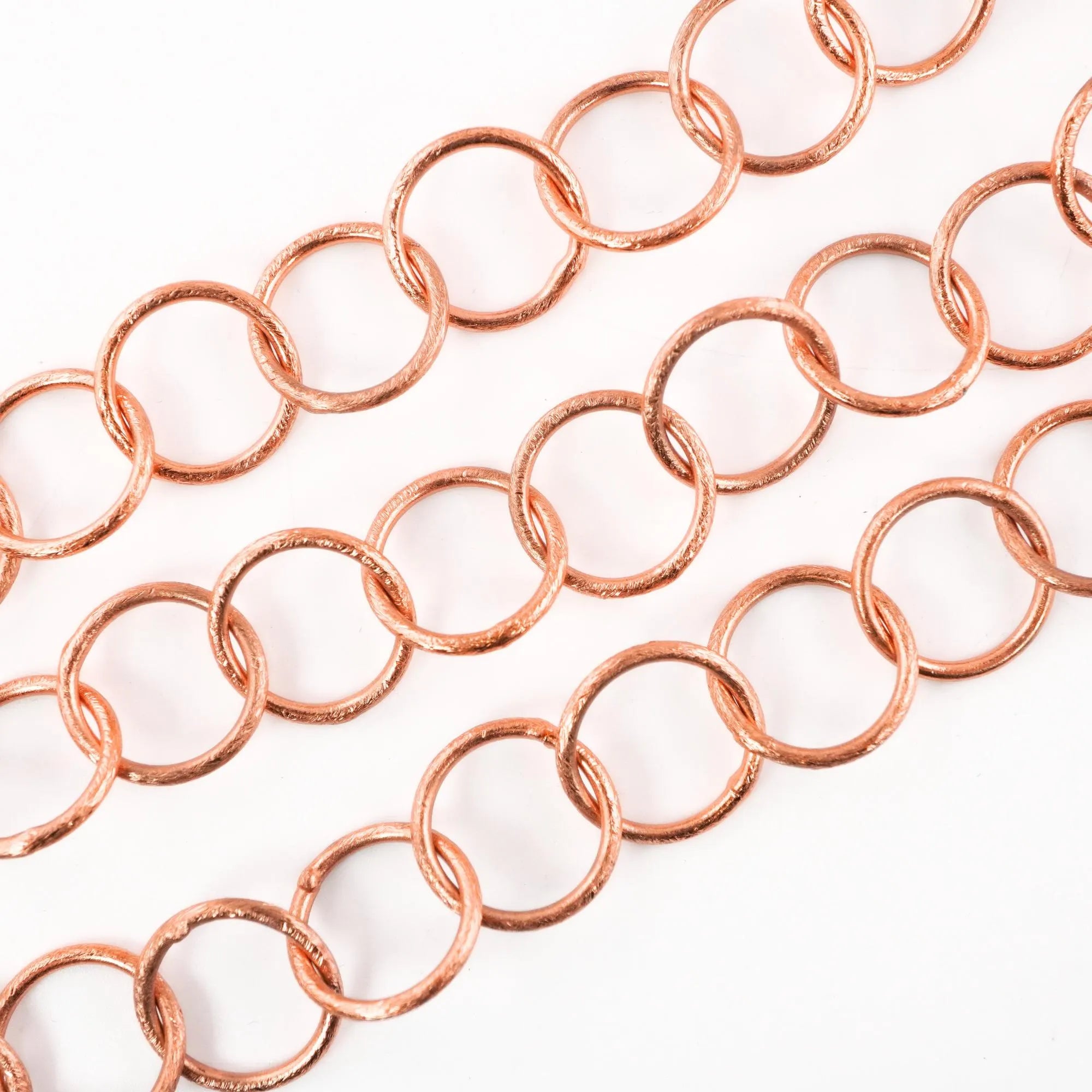 Antique Copper Round Shape Boho and Vintage Findings Link Chain