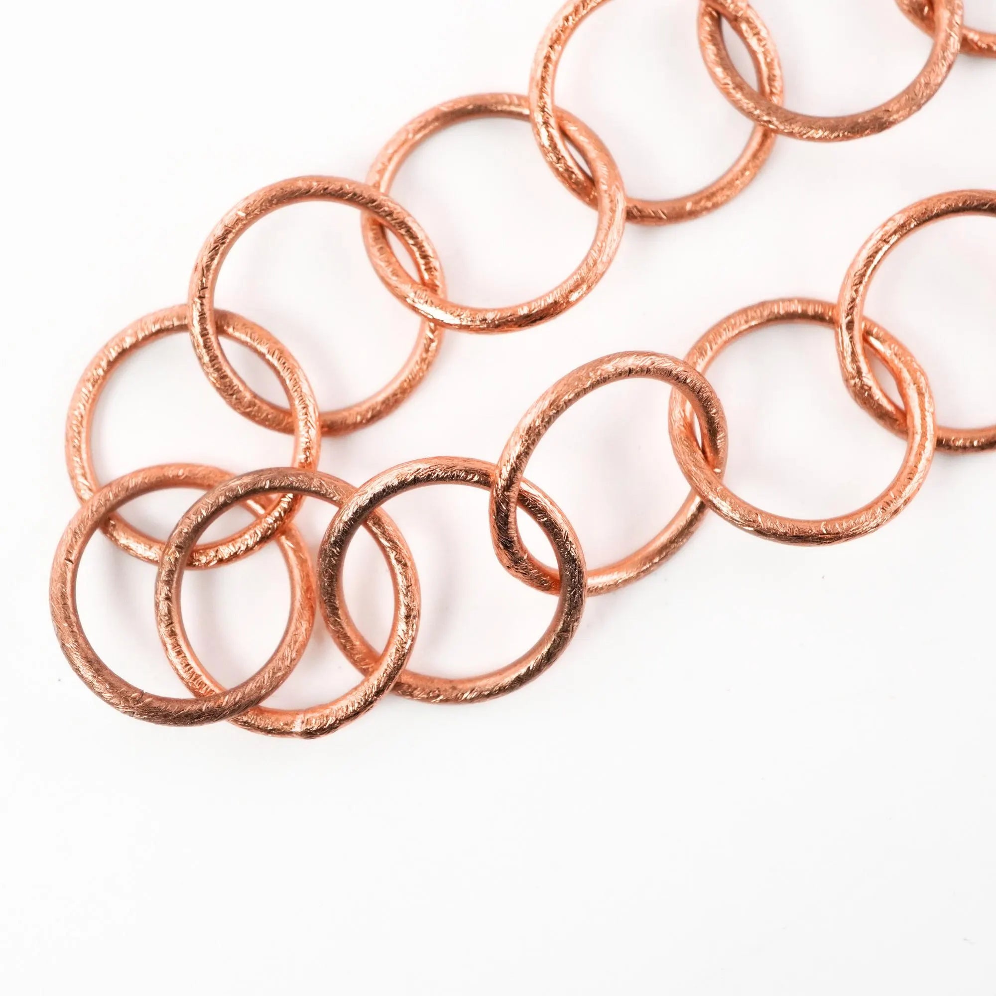 Antique Copper Round Shape Boho and Vintage Findings Link Chain