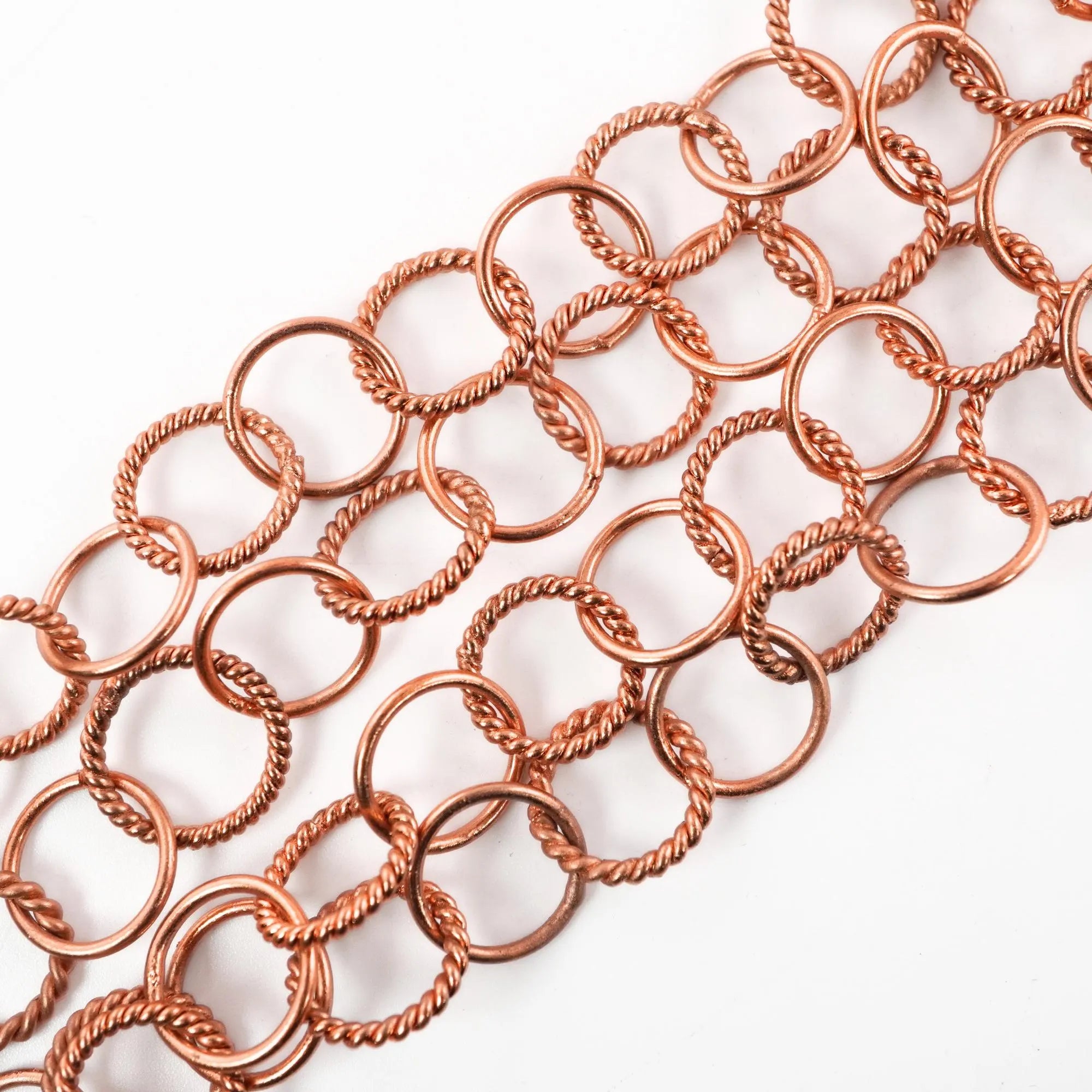 Antique Copper Twisted Round Cable Link Chain