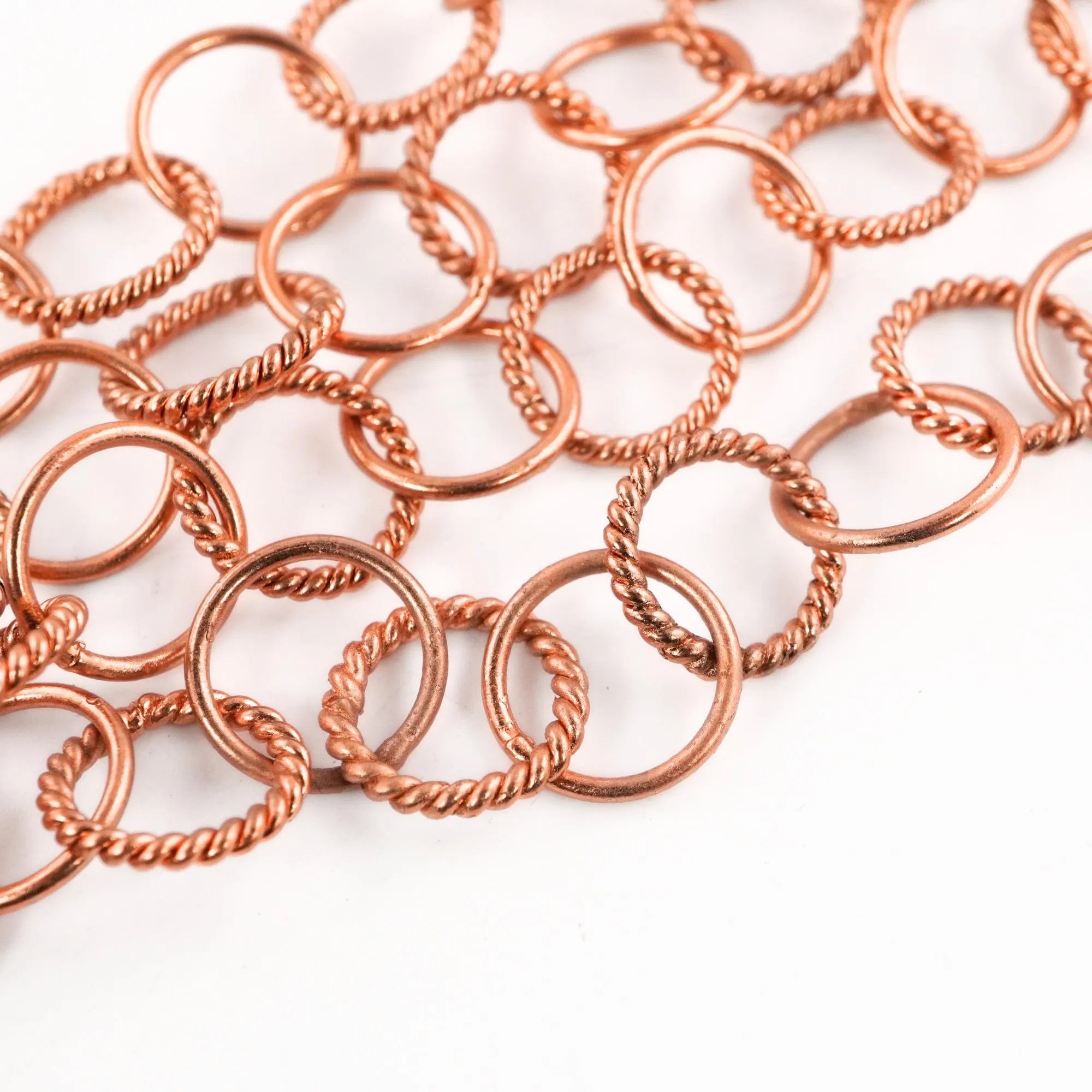 Antique Copper Twisted Round Cable Link Chain