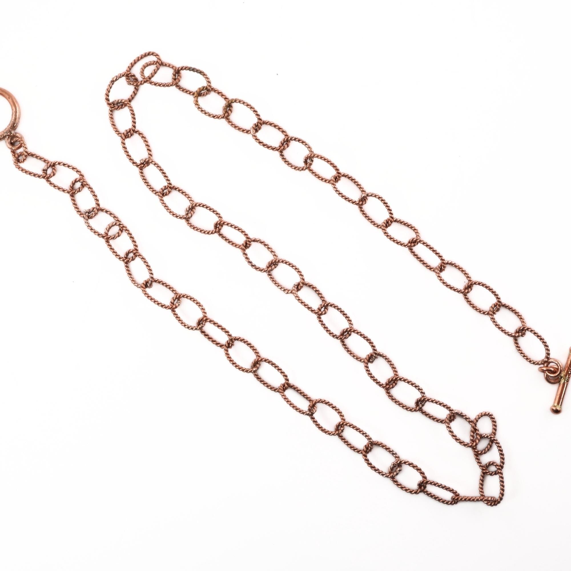 Antique Copper Link Chain Toggle Clasps