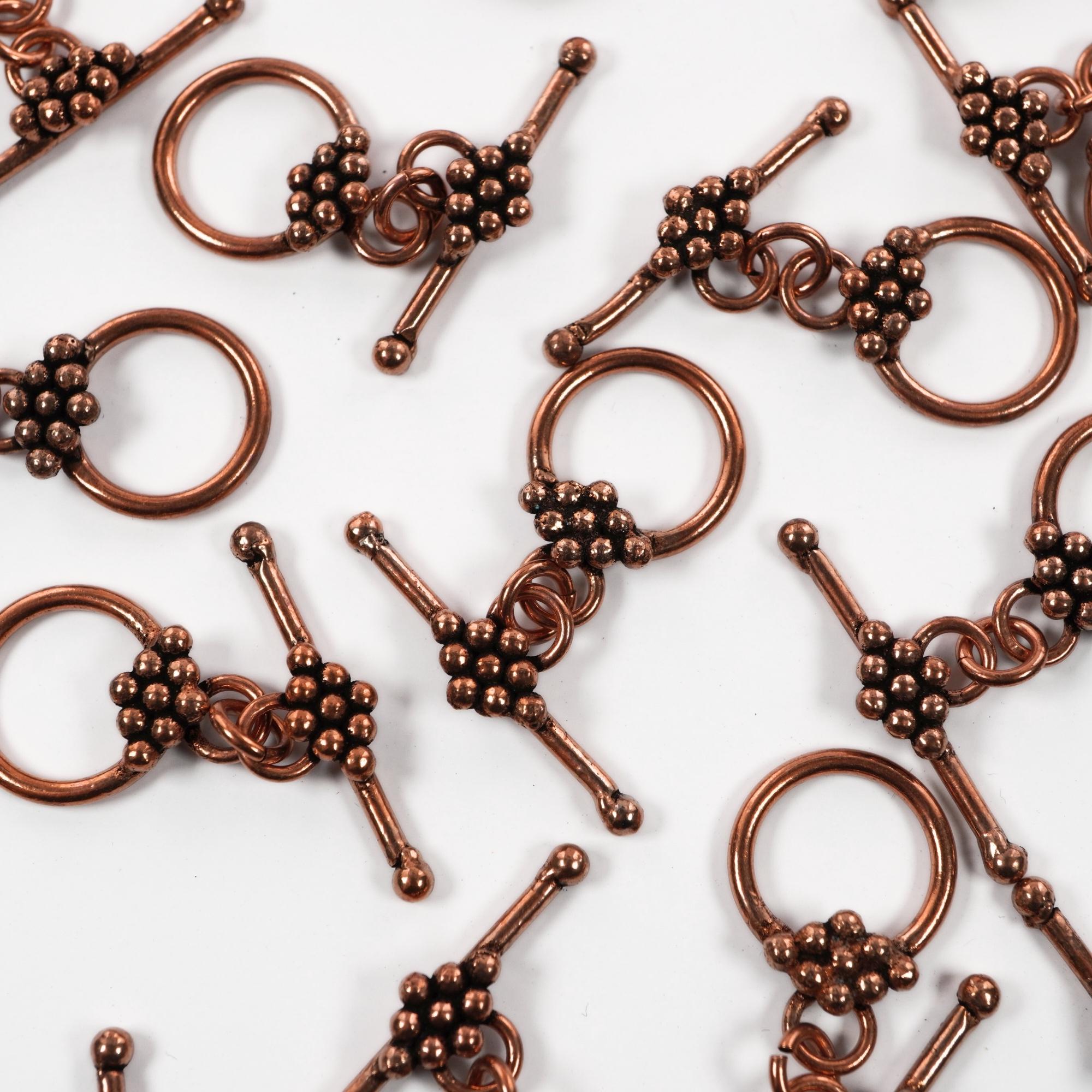 Antique Copper Bali Toggle Clap Hook For Rustic Boho